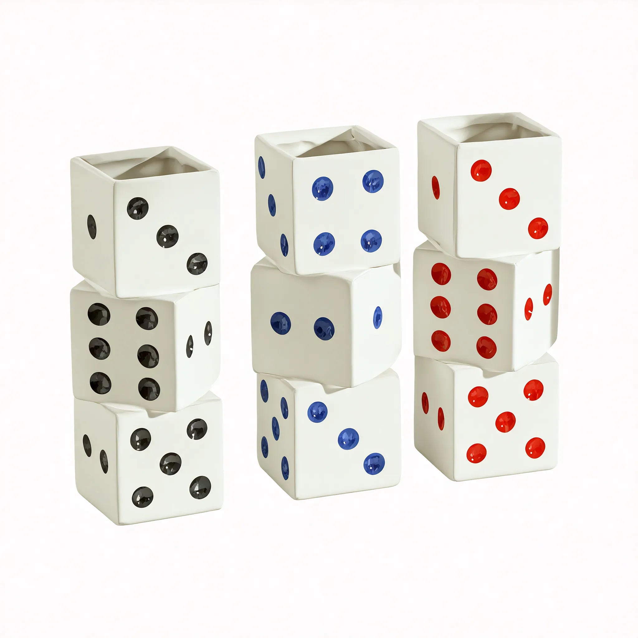 Roll the Bloom Vase – Playful Dice-Inspired Ceramic Accent Aescraft