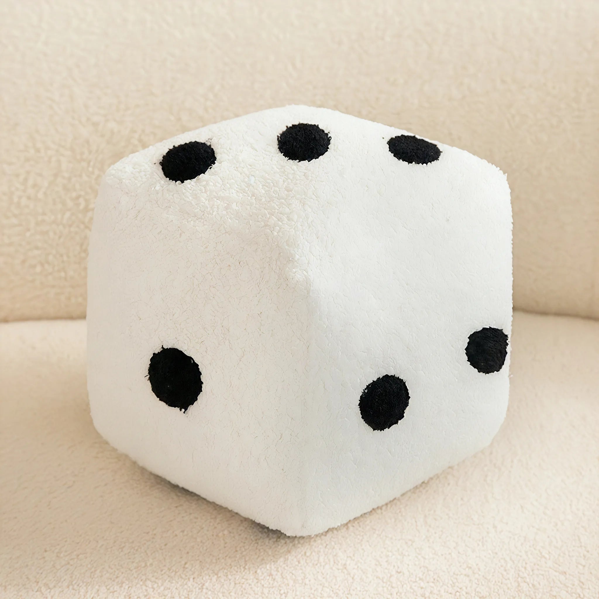 Roll the Comfort Dice Plush Aescraft White S