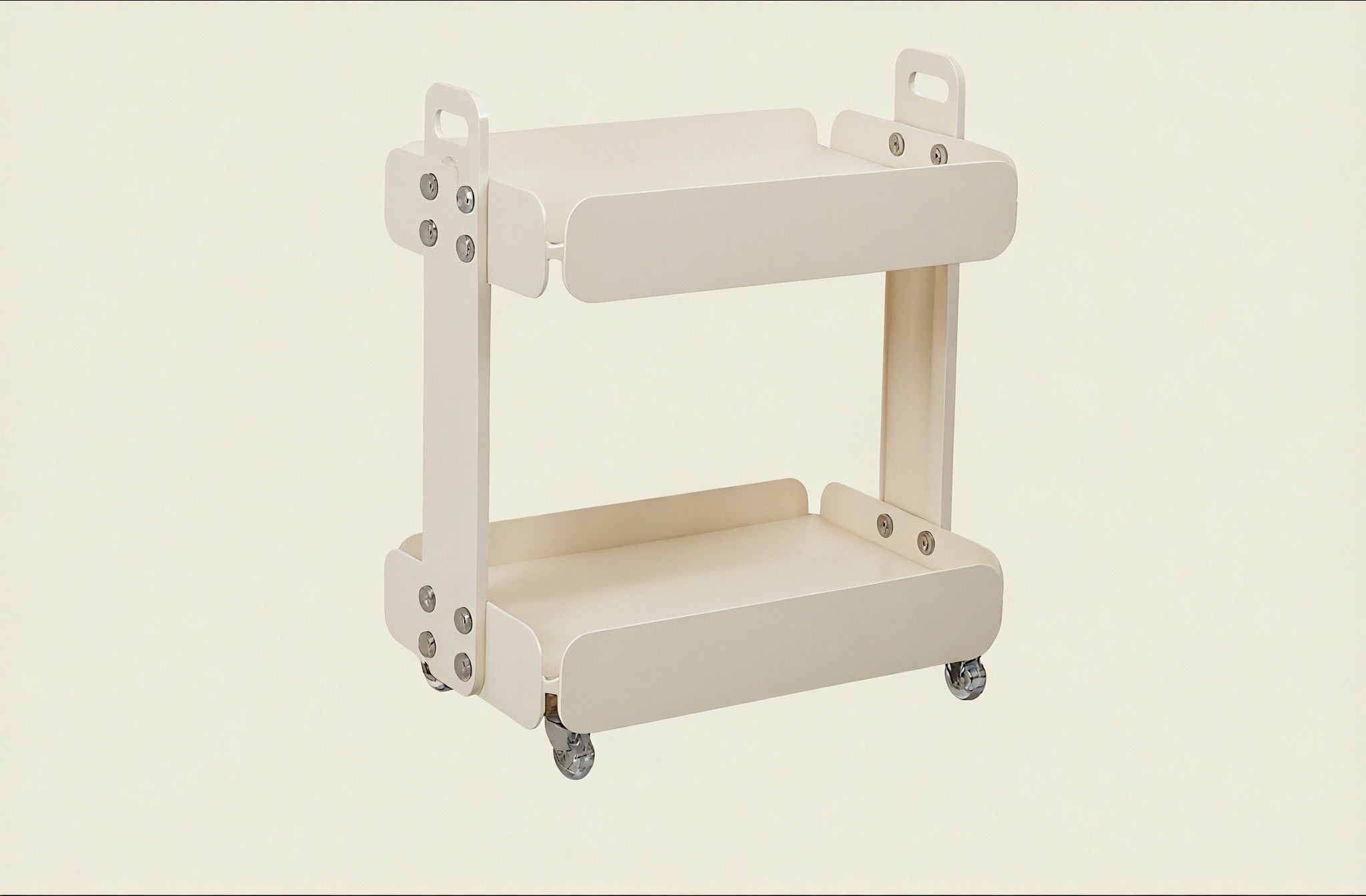 Rolling Minimalism: The Modern Acrylic Cart Aescraft White