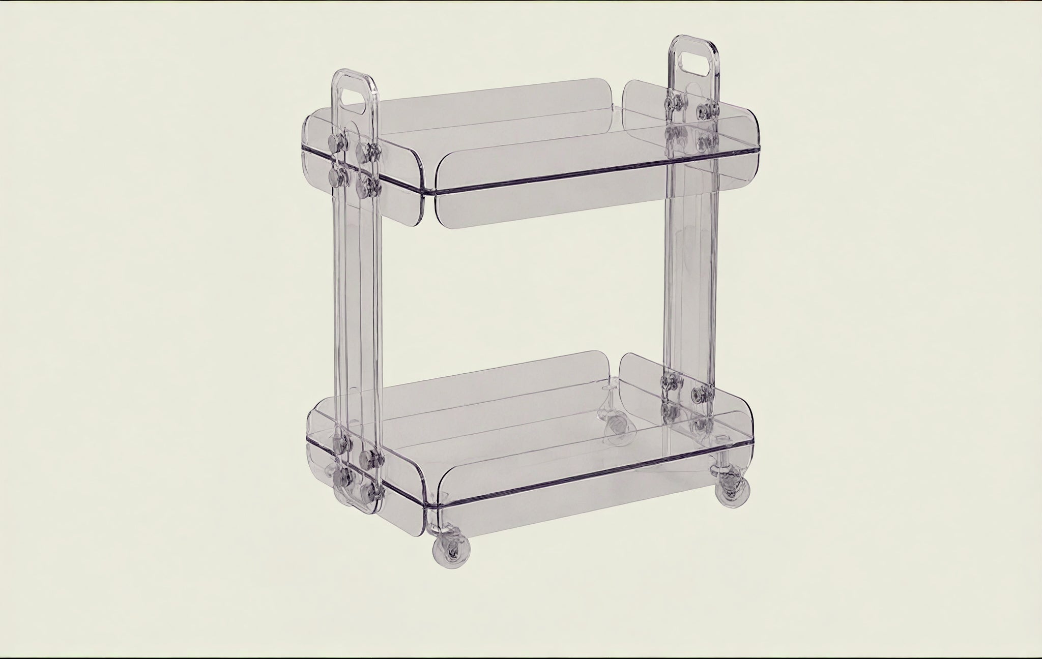Rolling Minimalism: The Modern Acrylic Cart Aescraft Clear
