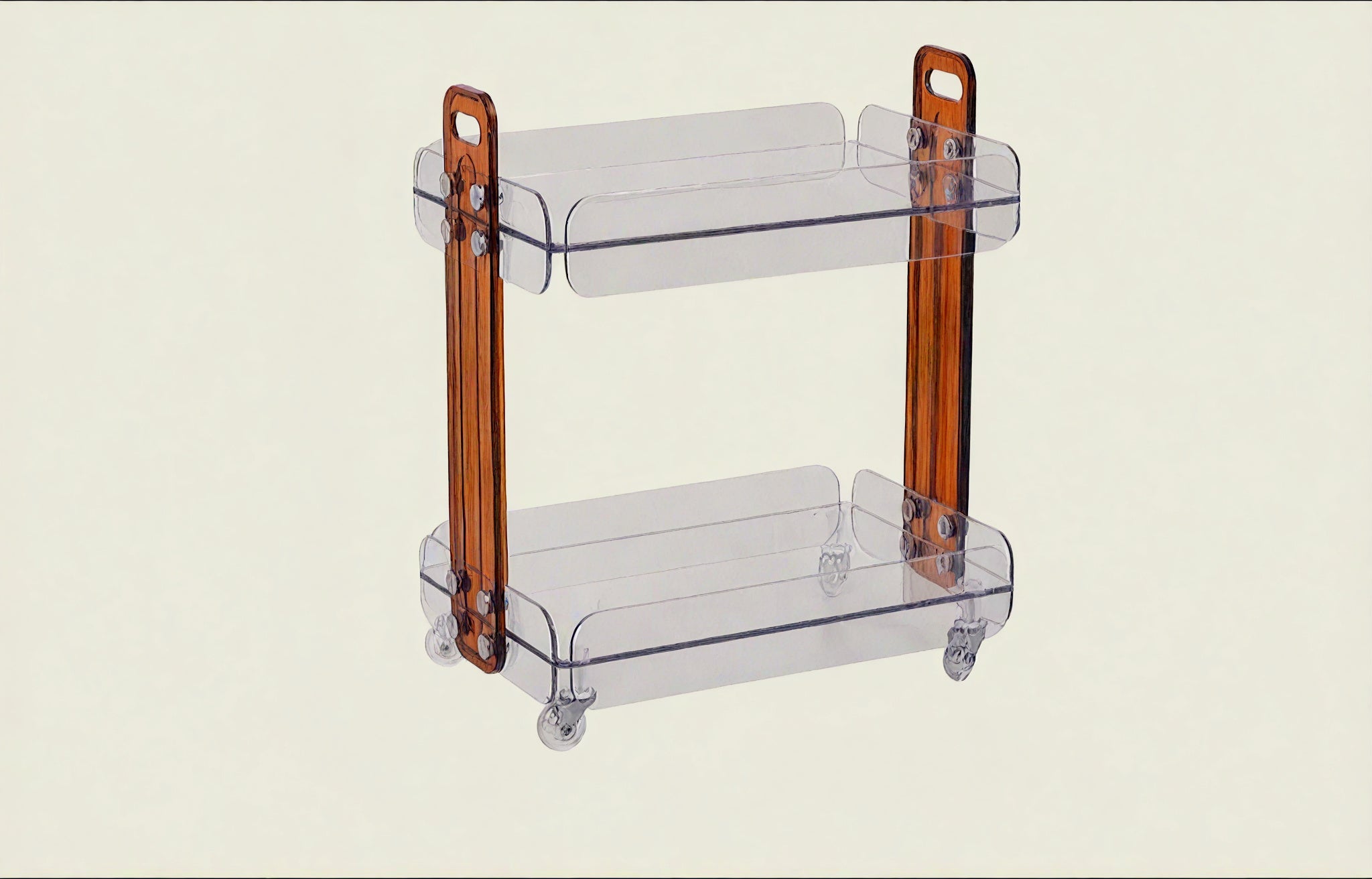 Rolling Minimalism: The Modern Acrylic Cart Aescraft Brown