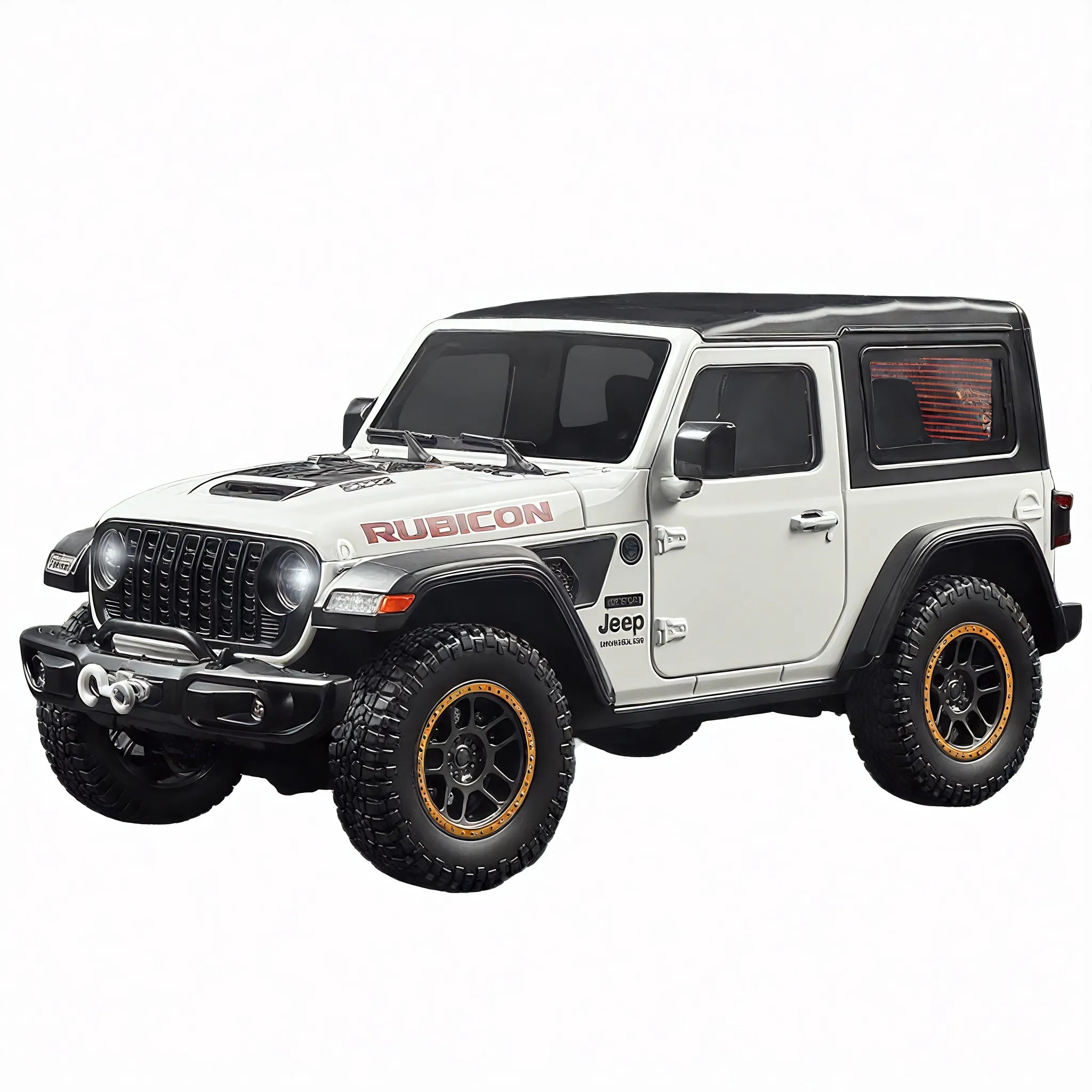 Rugged Roads Ahead – 1:18 Jeep Wrangler Model Aescraft White-Hard Top