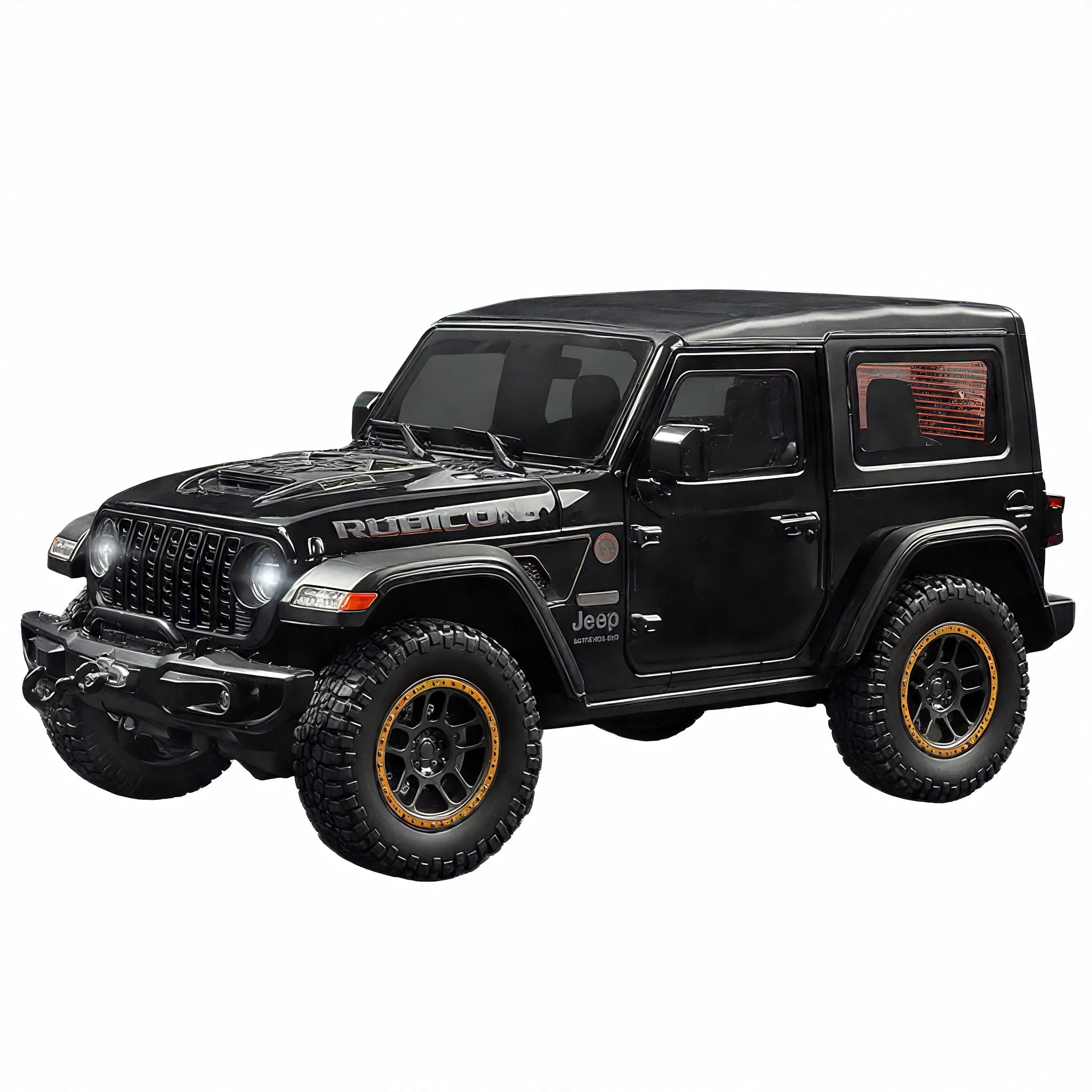 Rugged Roads Ahead – 1:18 Jeep Wrangler Model Aescraft Black-Hard Top