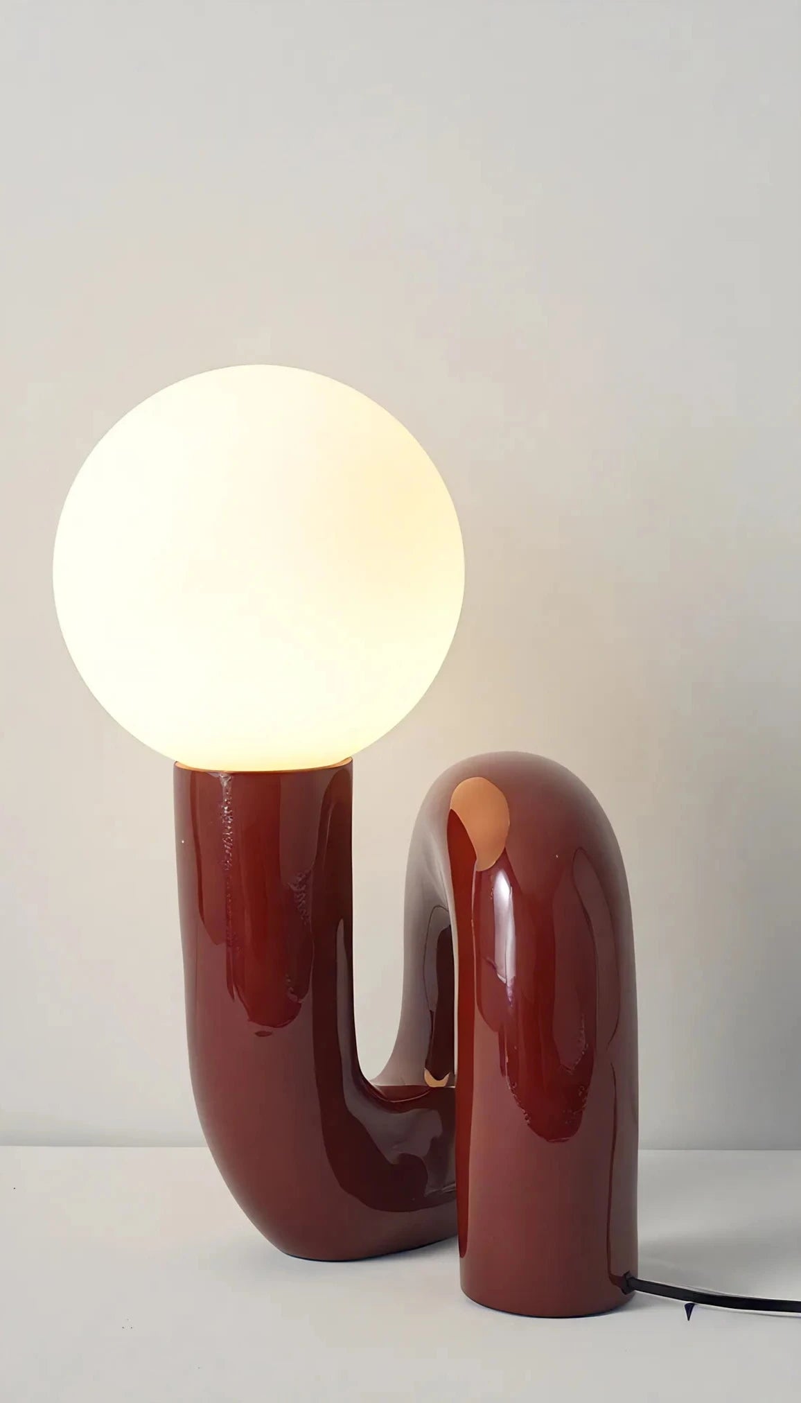 Sculptural Loop Glow Lamp Aescraft Red US