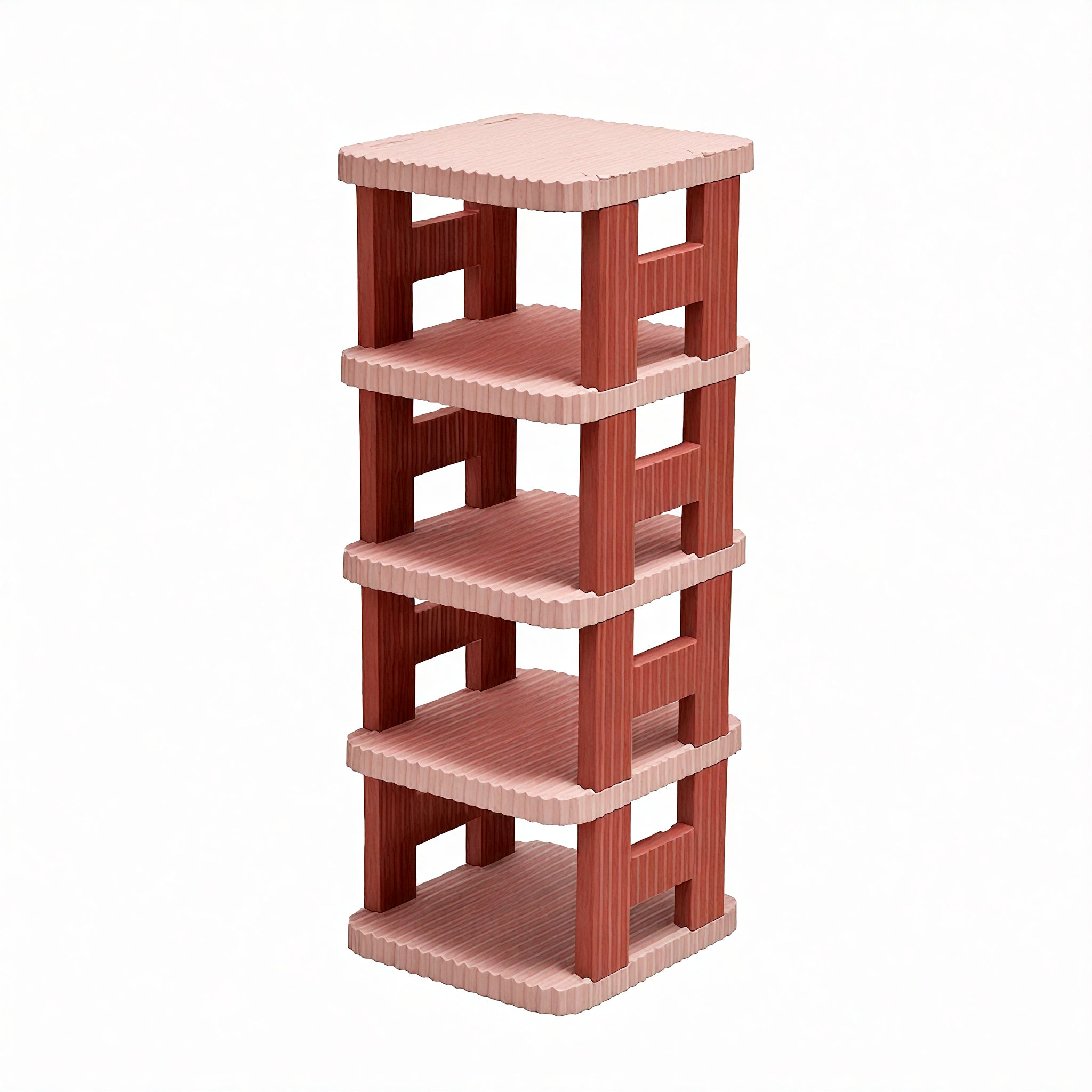 Sleek Tiered Shoe Tower Aescraft Red 5