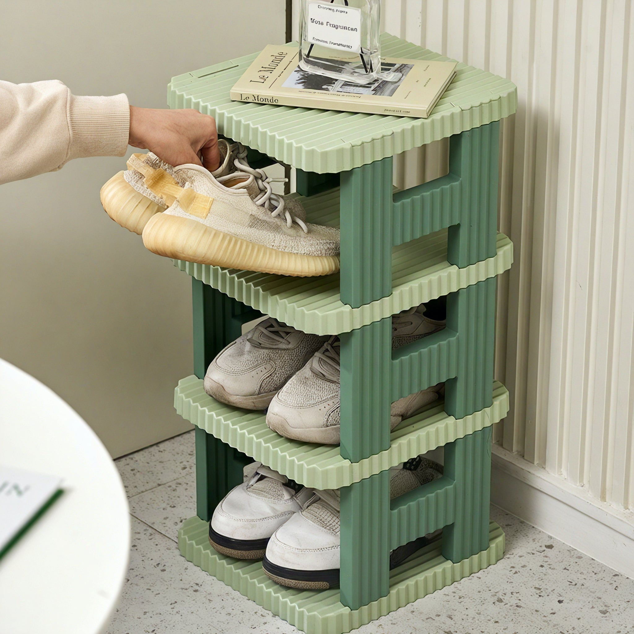 Sleek Tiered Shoe Tower Aescraft