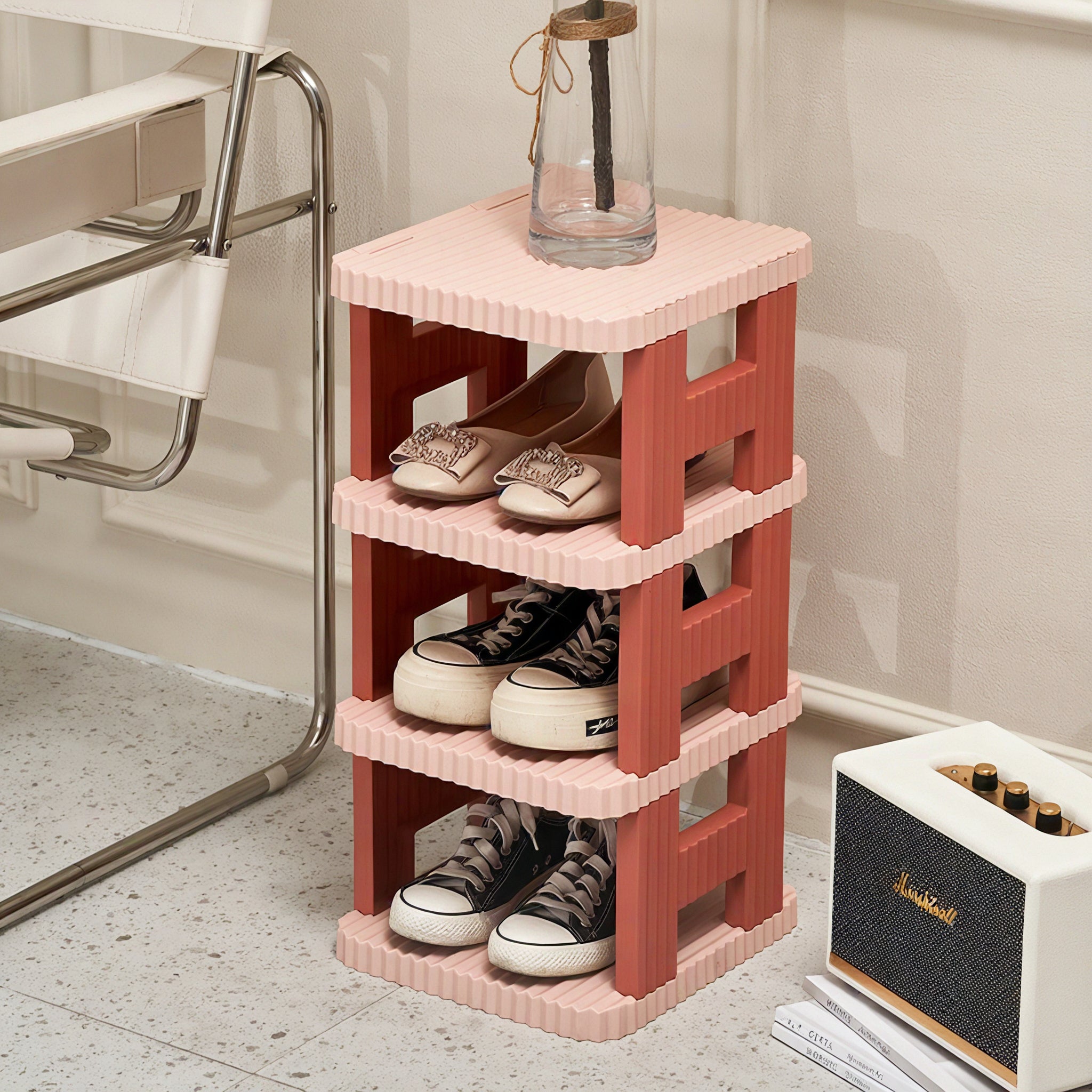 Sleek Tiered Shoe Tower Aescraft