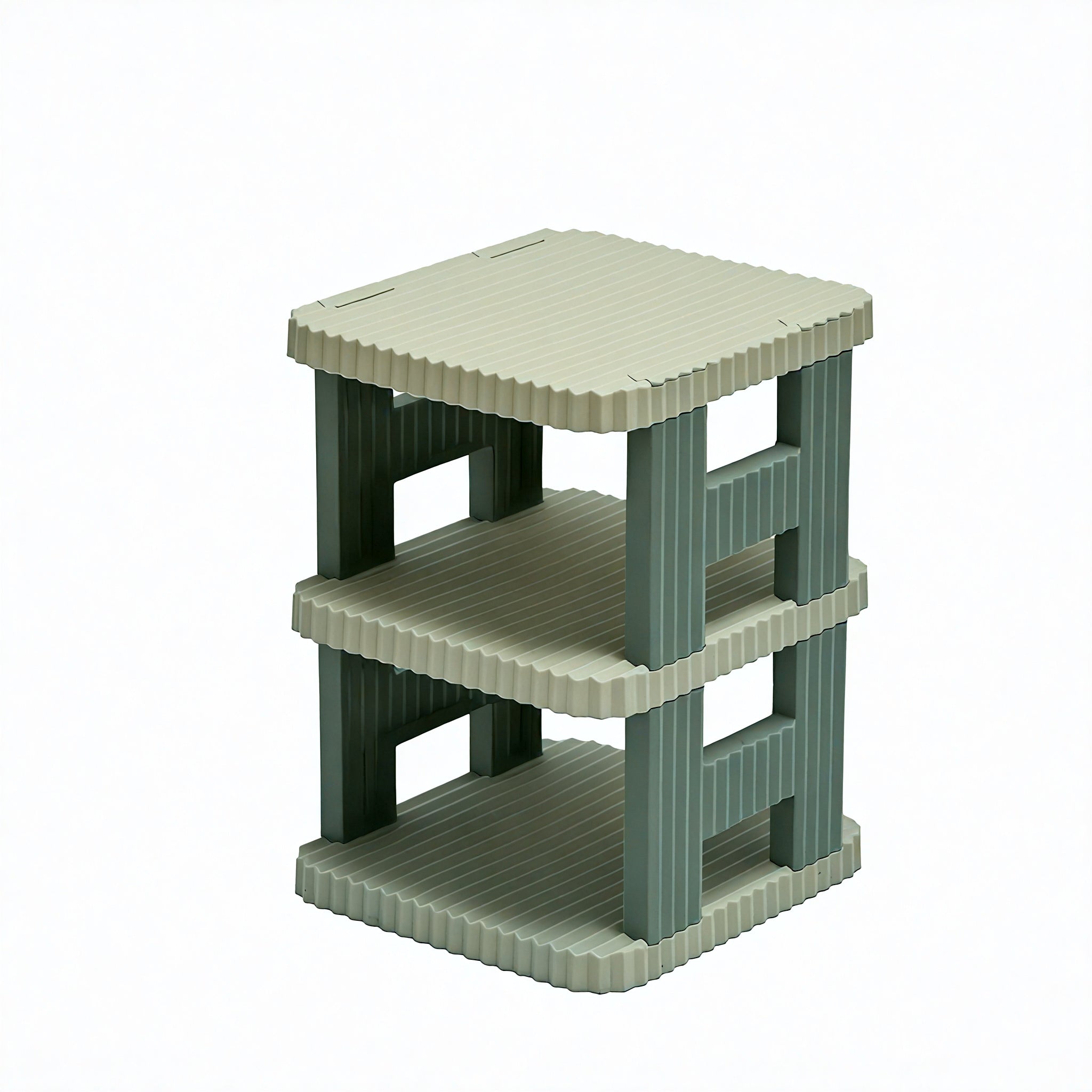 Sleek Tiered Shoe Tower Aescraft Green 3