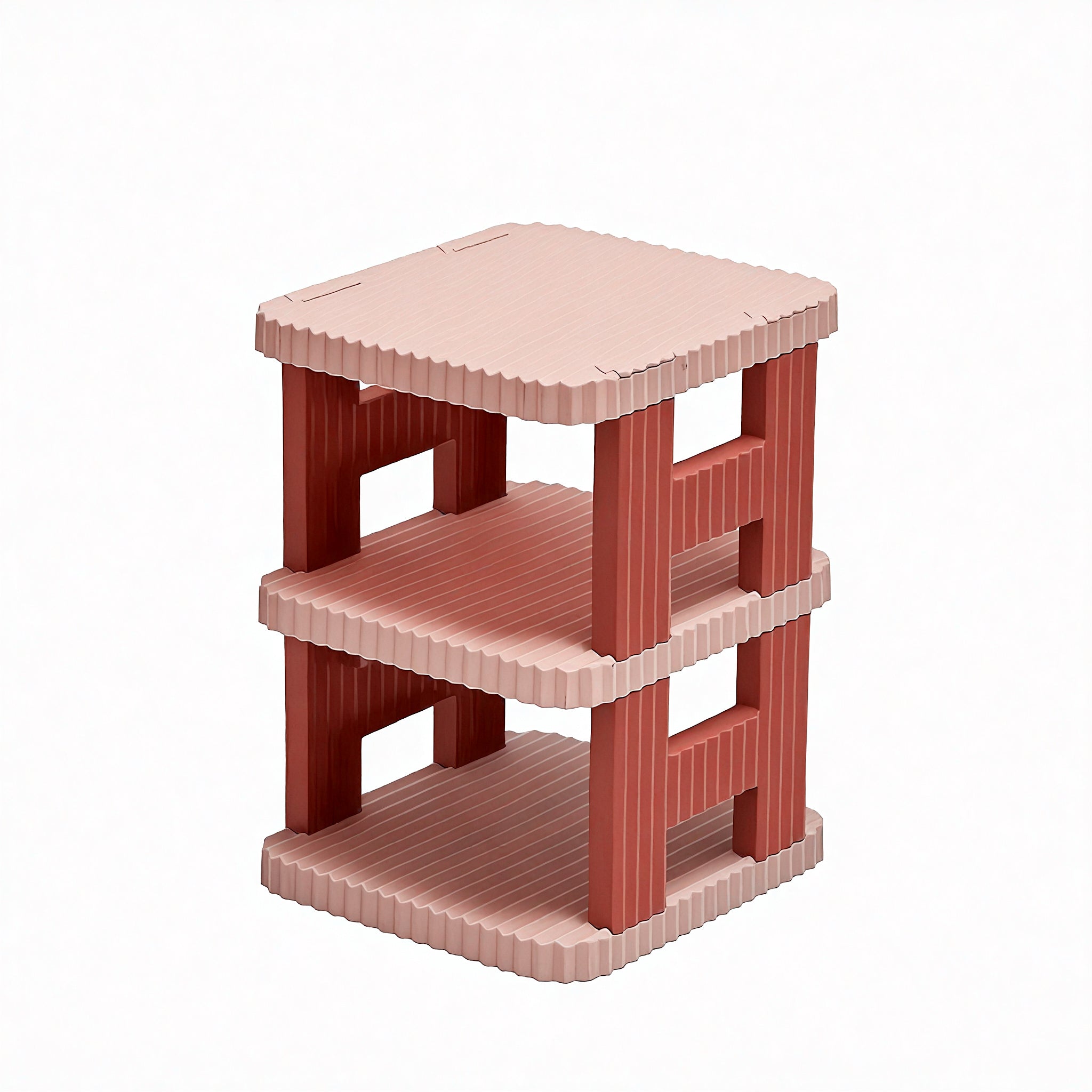 Sleek Tiered Shoe Tower Aescraft Red 3