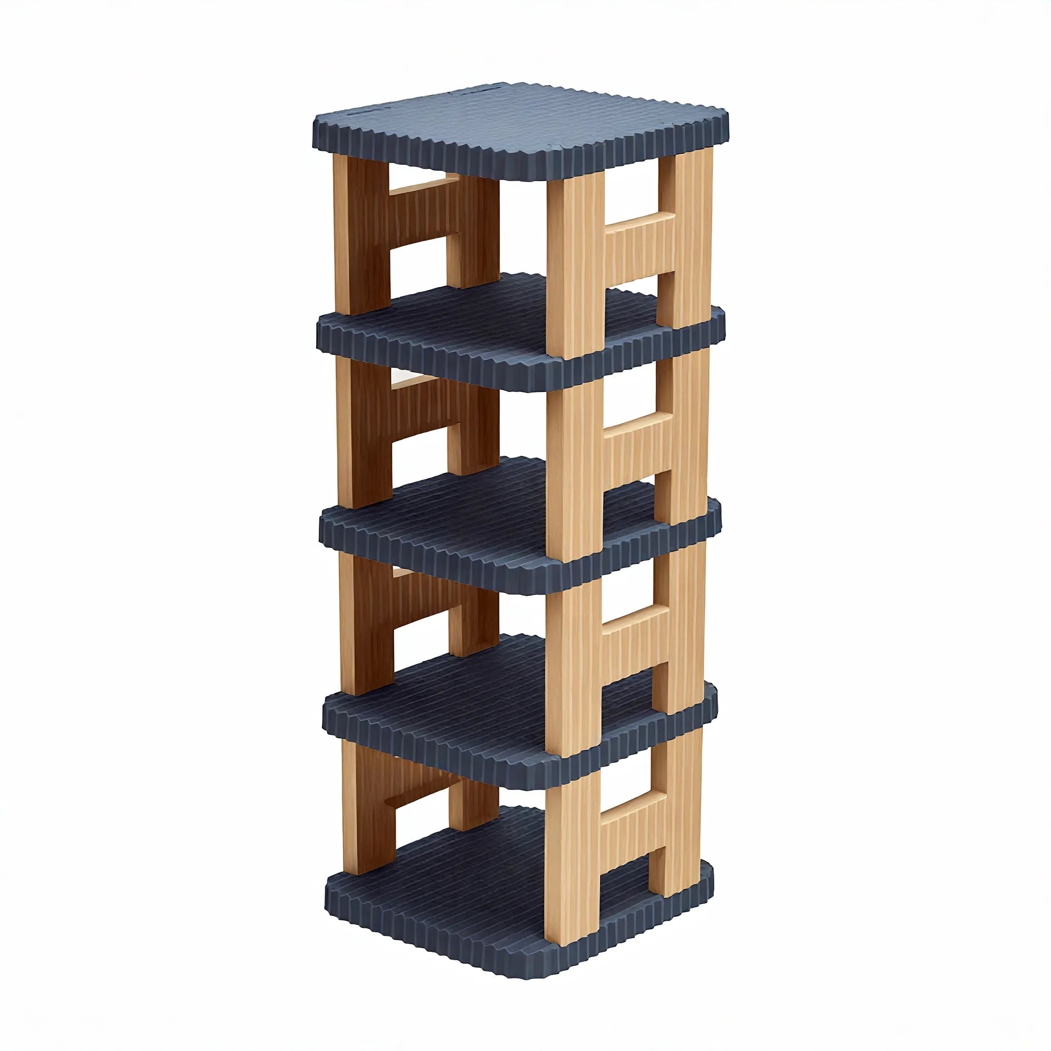 Sleek Tiered Shoe Tower Aescraft Blue 5
