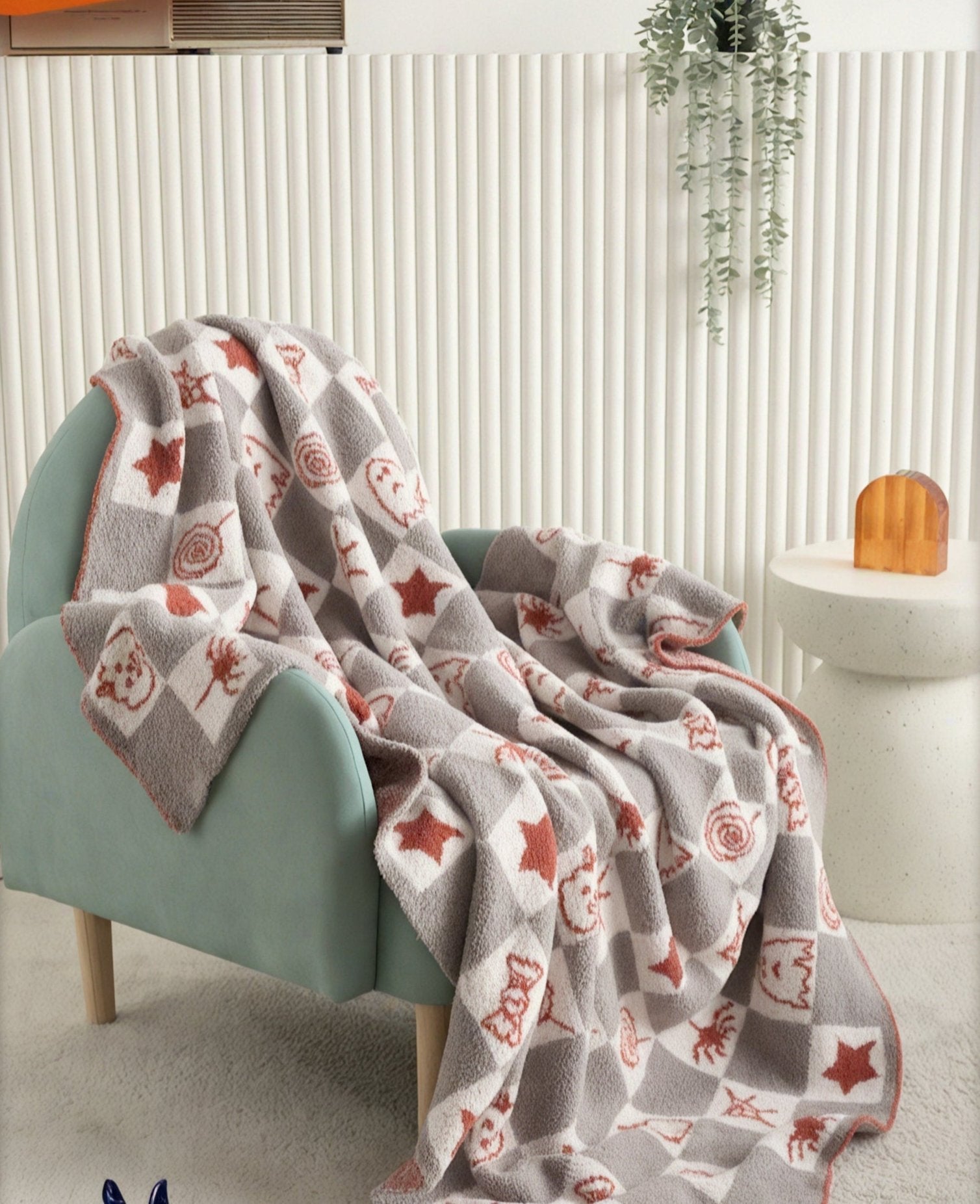 Spooky Snuggle Throw Blanket Aescraft Gray