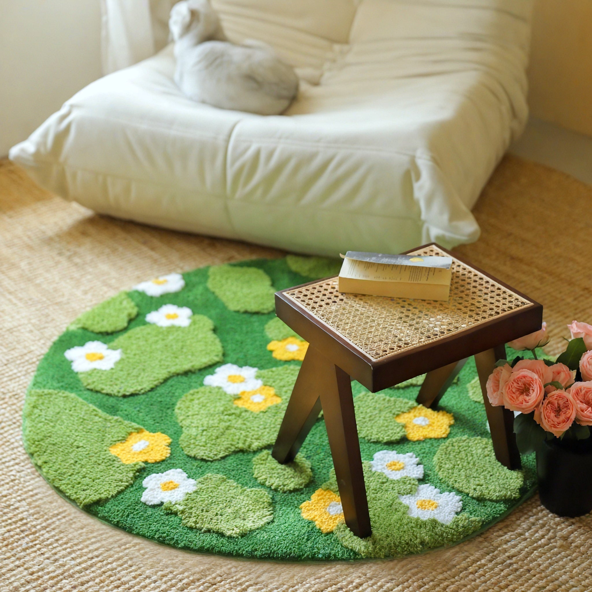 Spring Meadow Circle Rug – Bloom Underfoot Aescraft