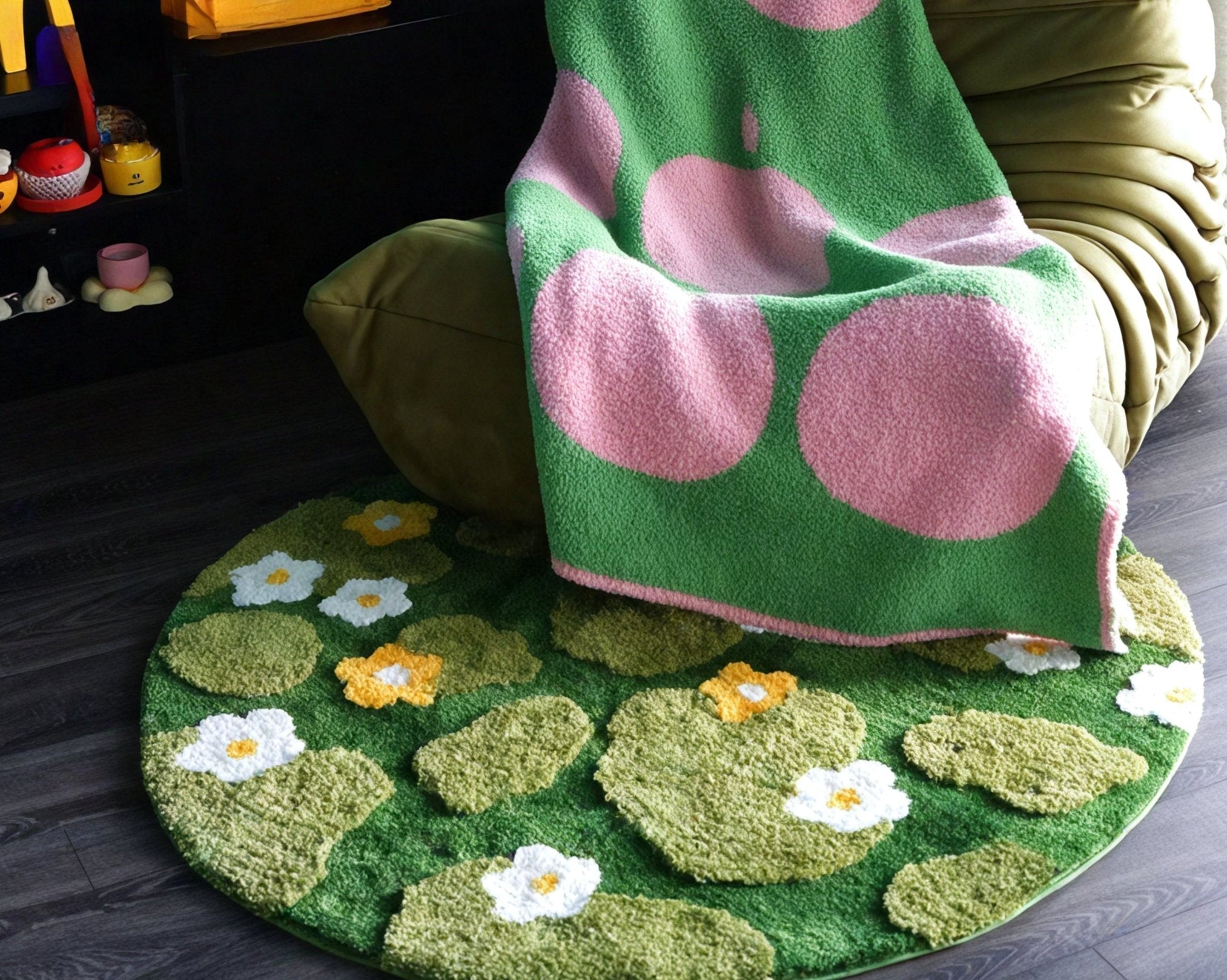 Spring Meadow Circle Rug – Bloom Underfoot Aescraft