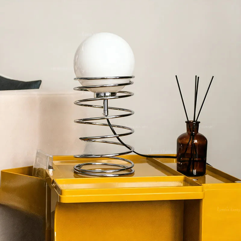 Spring Spiral Table Lamp – Modern Nordic Glow Aescraft