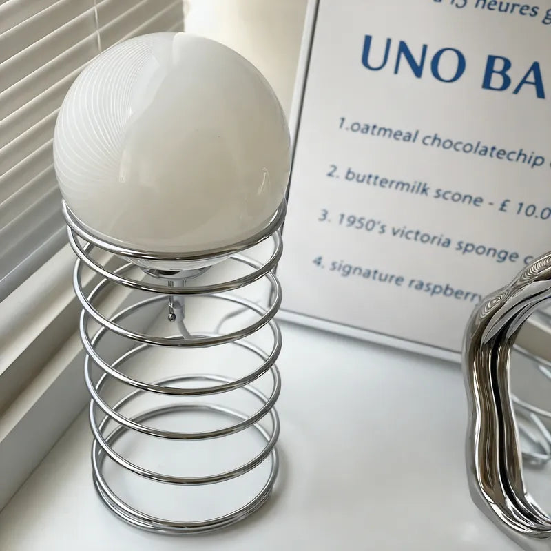 Spring Spiral Table Lamp – Modern Nordic Glow Aescraft