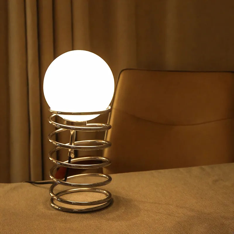 Spring Spiral Table Lamp – Modern Nordic Glow Aescraft