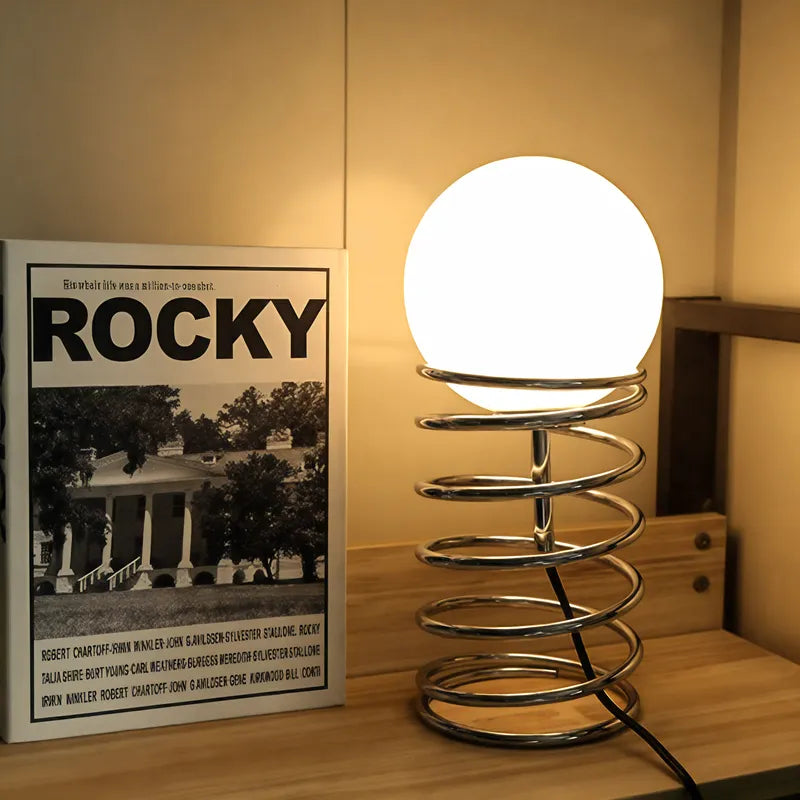Spring Spiral Table Lamp – Modern Nordic Glow Aescraft