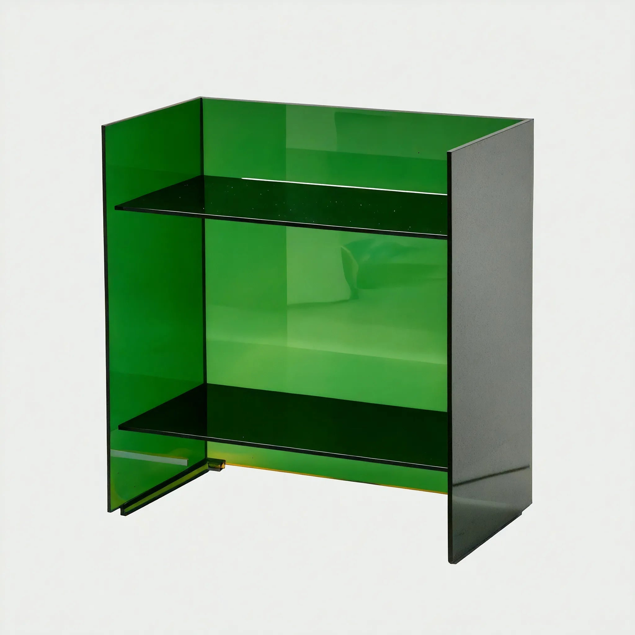 Subtle Spaces: Modern Acrylic Storage Shelf Aescraft Green - Large