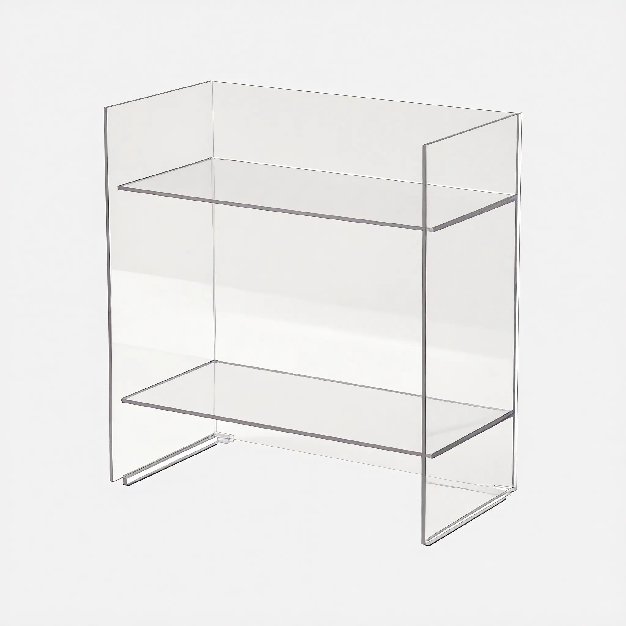 Subtle Spaces: Modern Acrylic Storage Shelf Aescraft Clear - Large