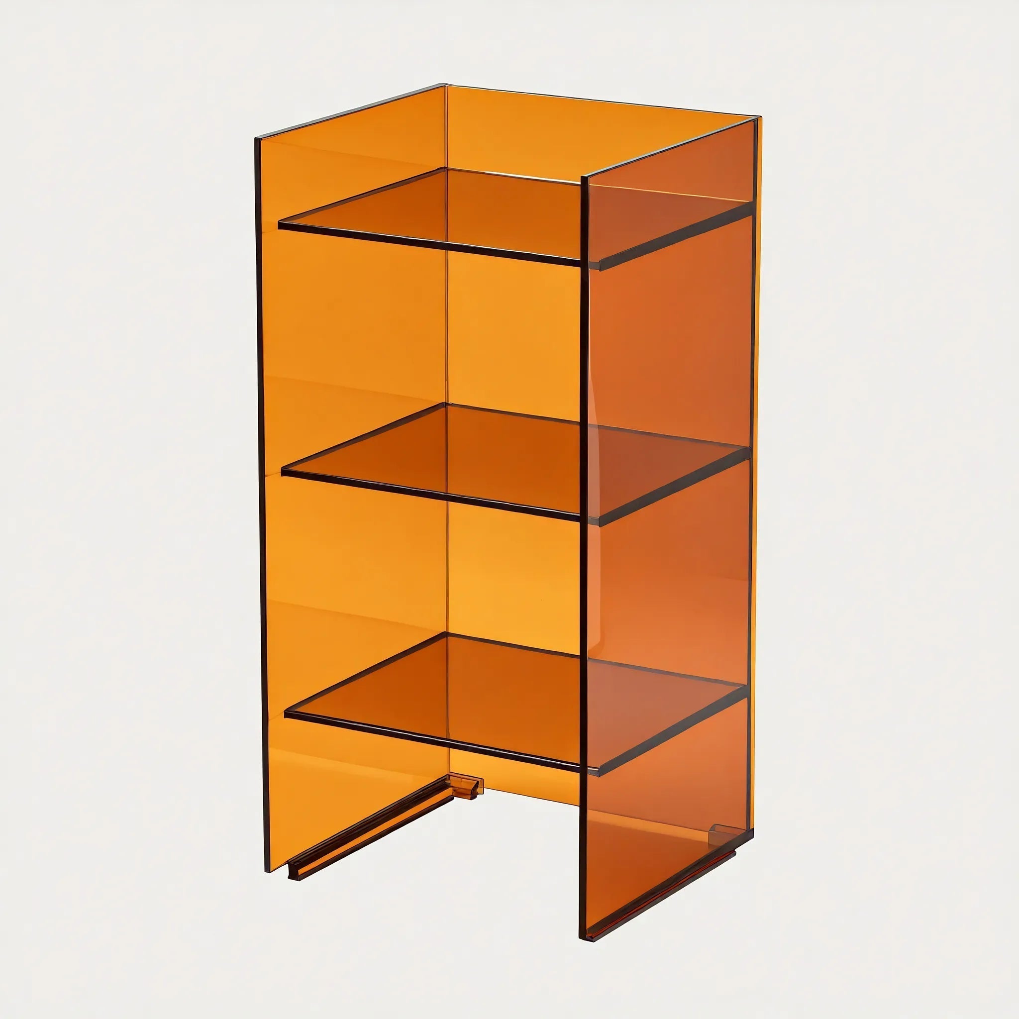 Subtle Spaces: Modern Acrylic Storage Shelf Aescraft Brown - Small