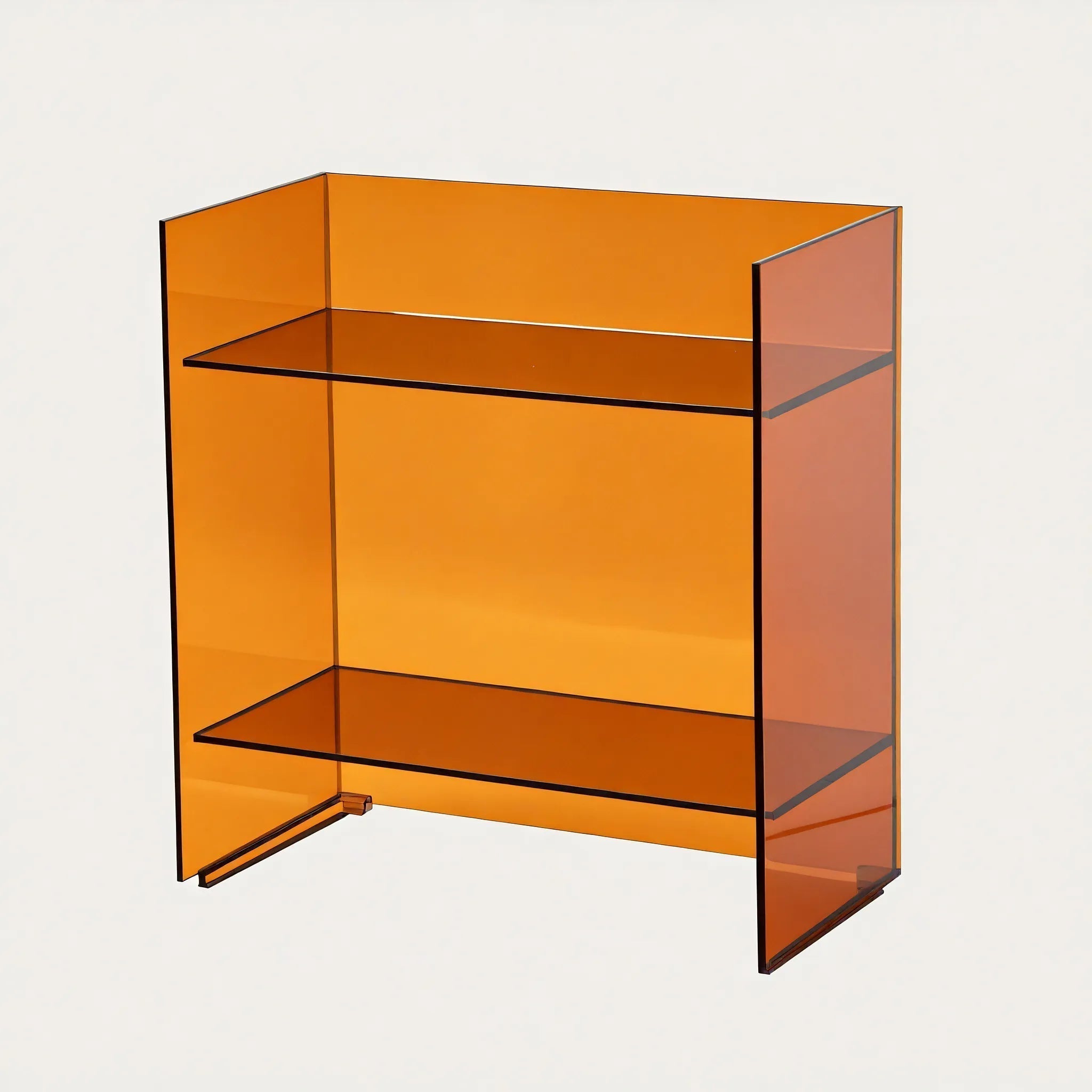 Subtle Spaces: Modern Acrylic Storage Shelf Aescraft Brown - Large