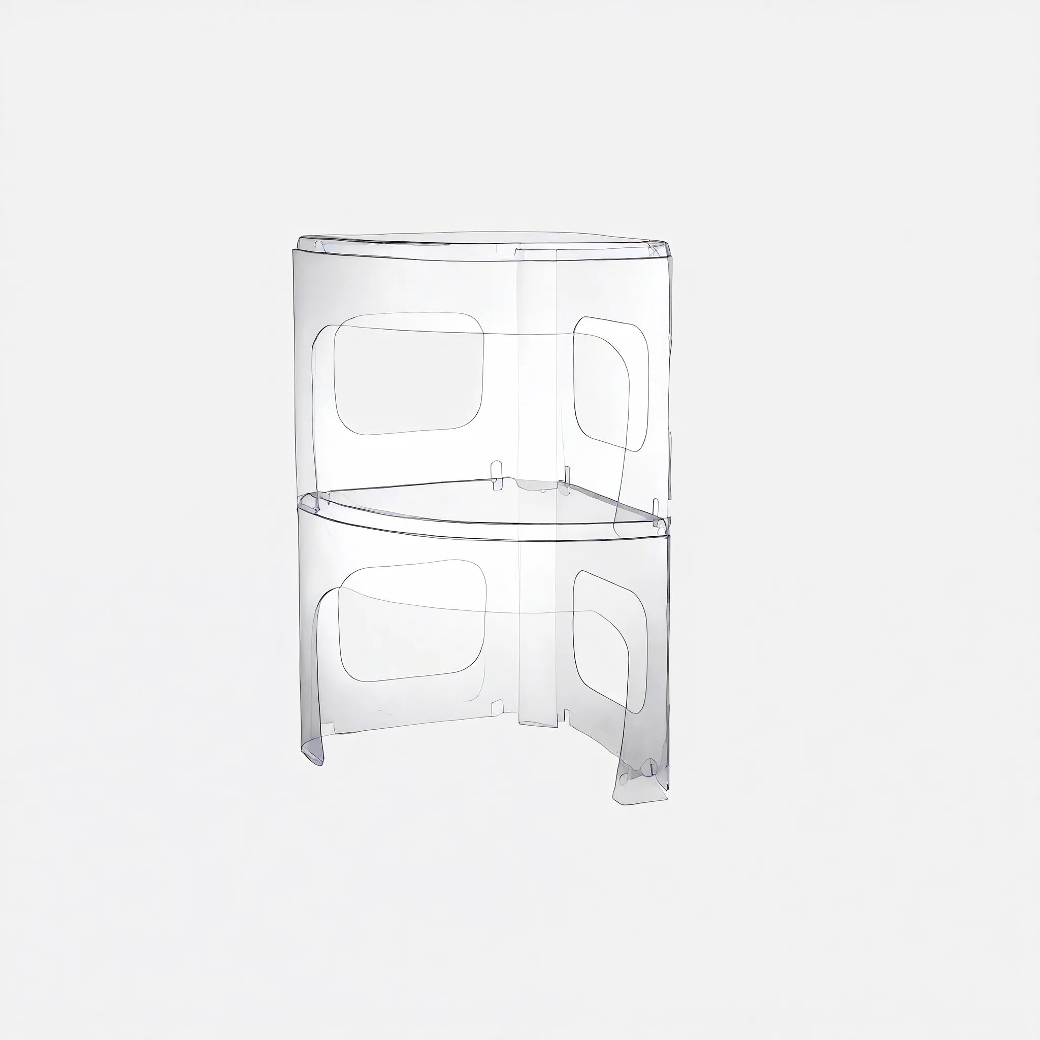 The Modular Marvel: Stackable Coffee Table  Aescraft Clear 2 Piece