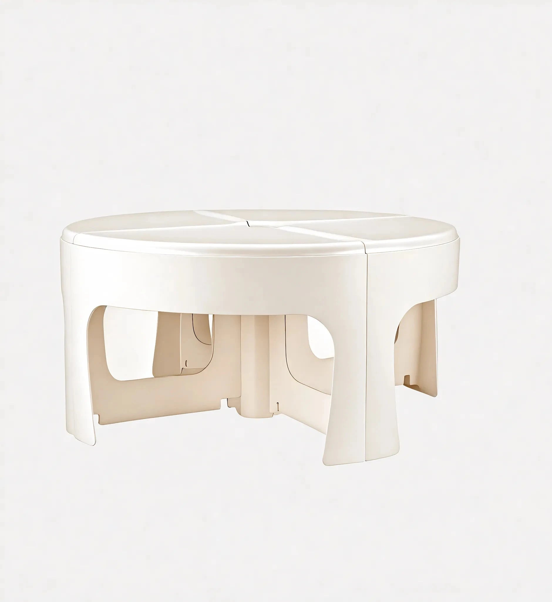 The Modular Marvel: Stackable Coffee Table  Aescraft White 4 Piece