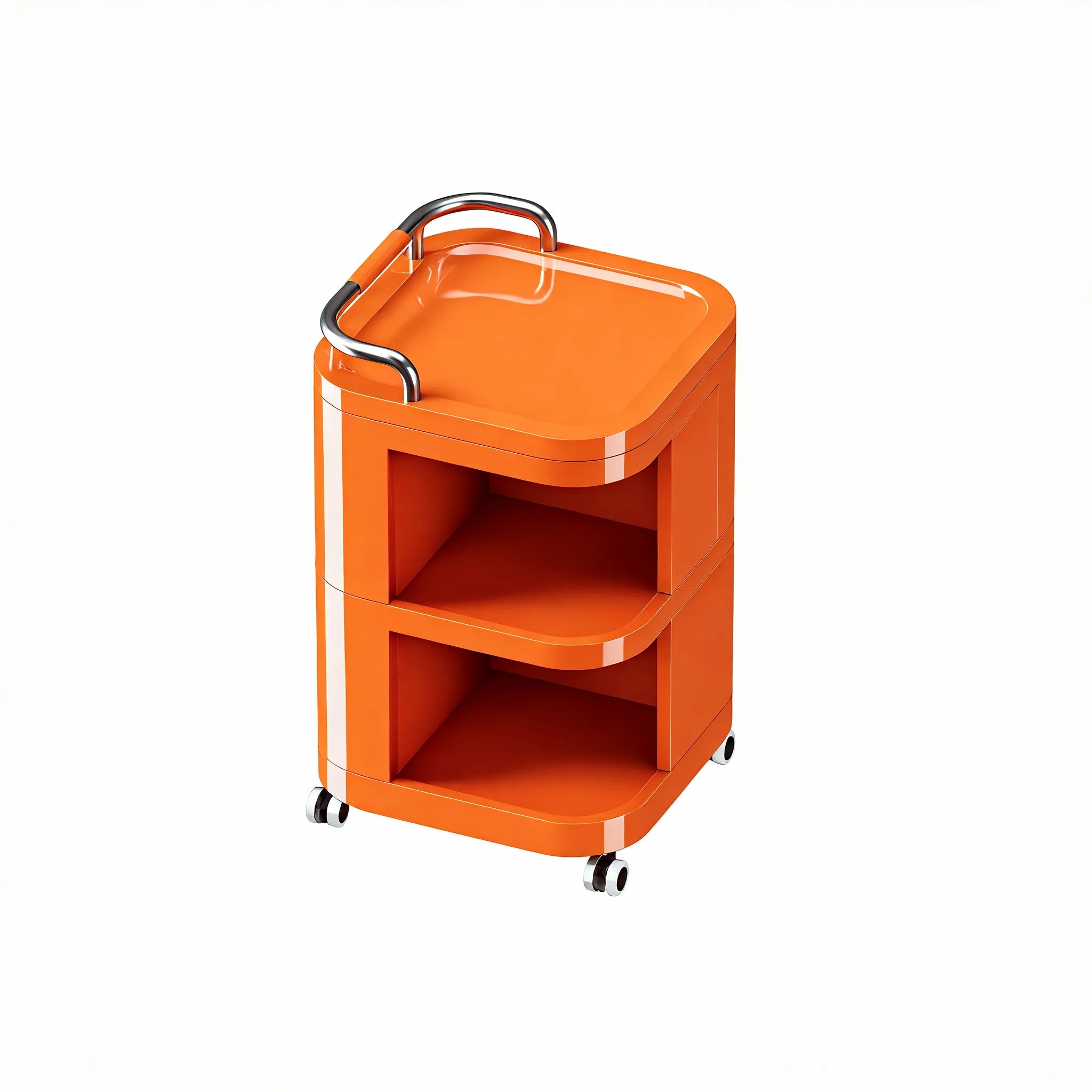 The Nomad StashCart – Stylish Mobility for Your Space Aescraft 2 2 Layer Orange-No Drawers
