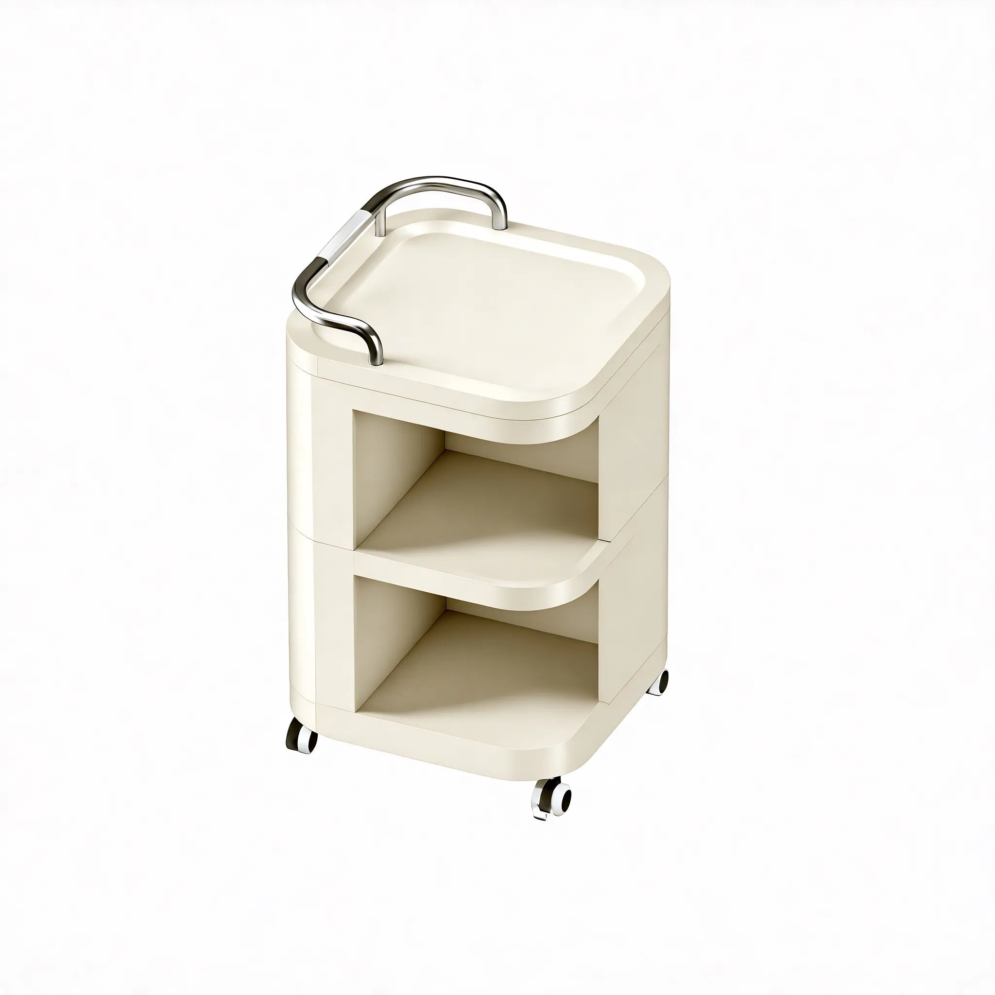 The Nomad StashCart – Stylish Mobility for Your Space Aescraft 2 2 Layer White-No Drawers