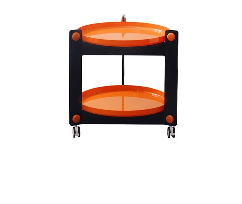 The Pop 'n' Roll Sidekick Table Aescraft Orange Tray + Black Bracket