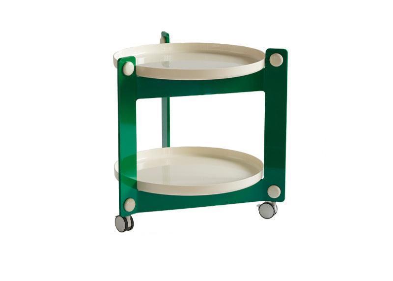 The Pop 'n' Roll Sidekick Table Aescraft White Tray + Green Bracket