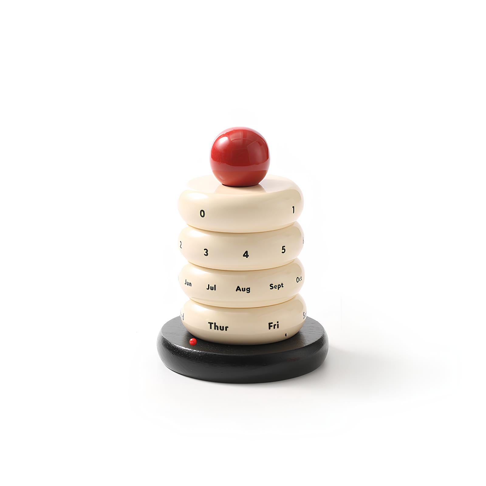 Time Twister Desk Calendar – A Bold and Interactive Display Aescraft White