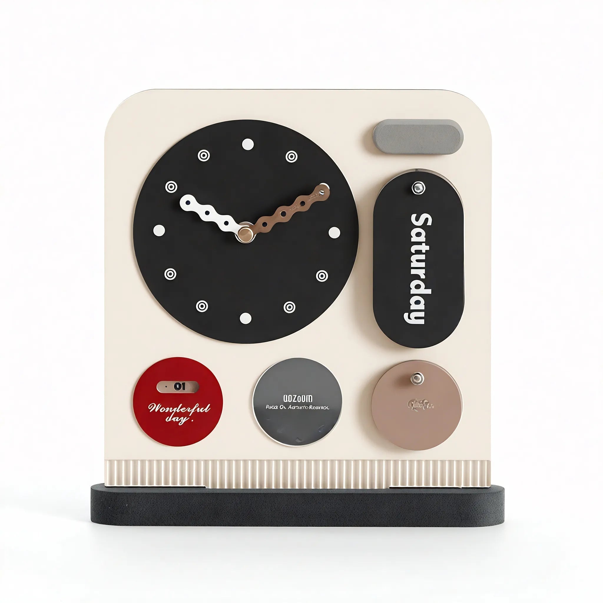 Timeless Charm – The Nordic Essential Table Clock  Aescraft White