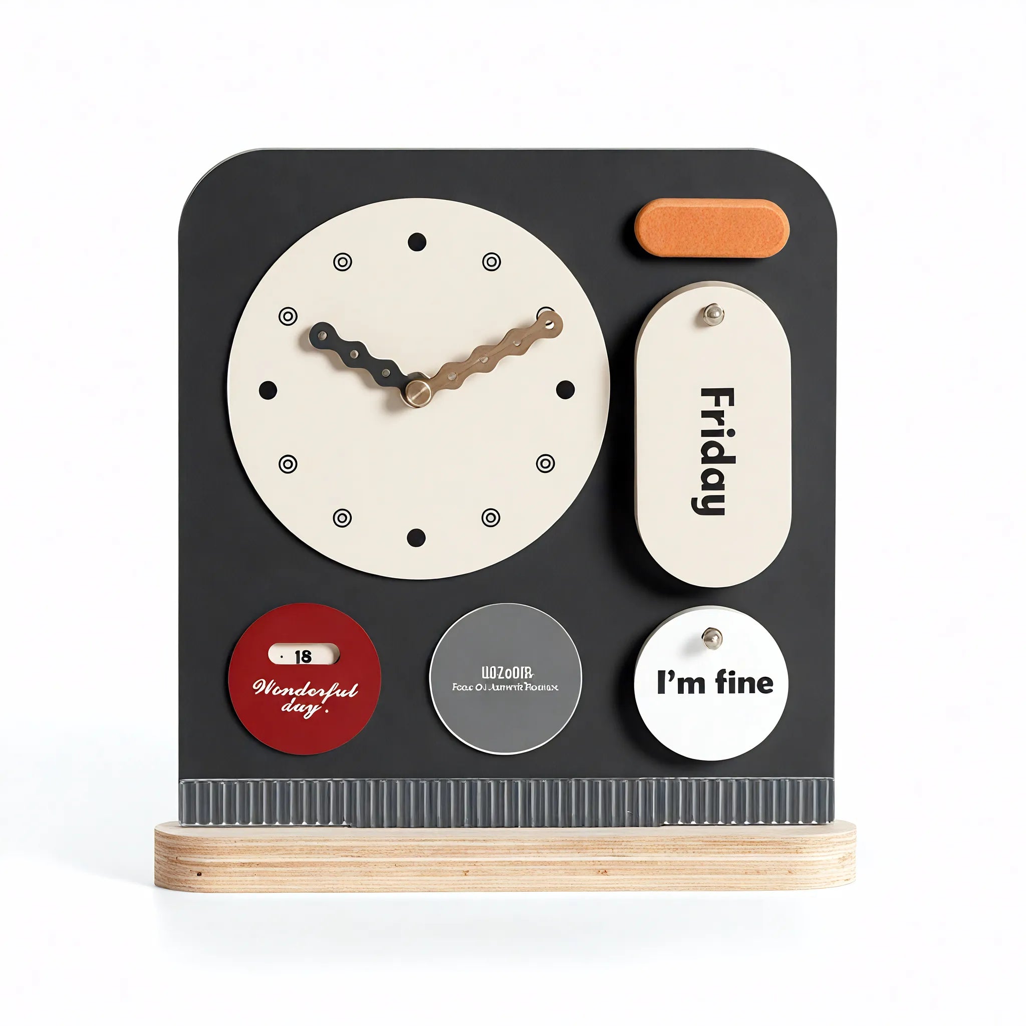 Timeless Charm – The Nordic Essential Table Clock  Aescraft Black
