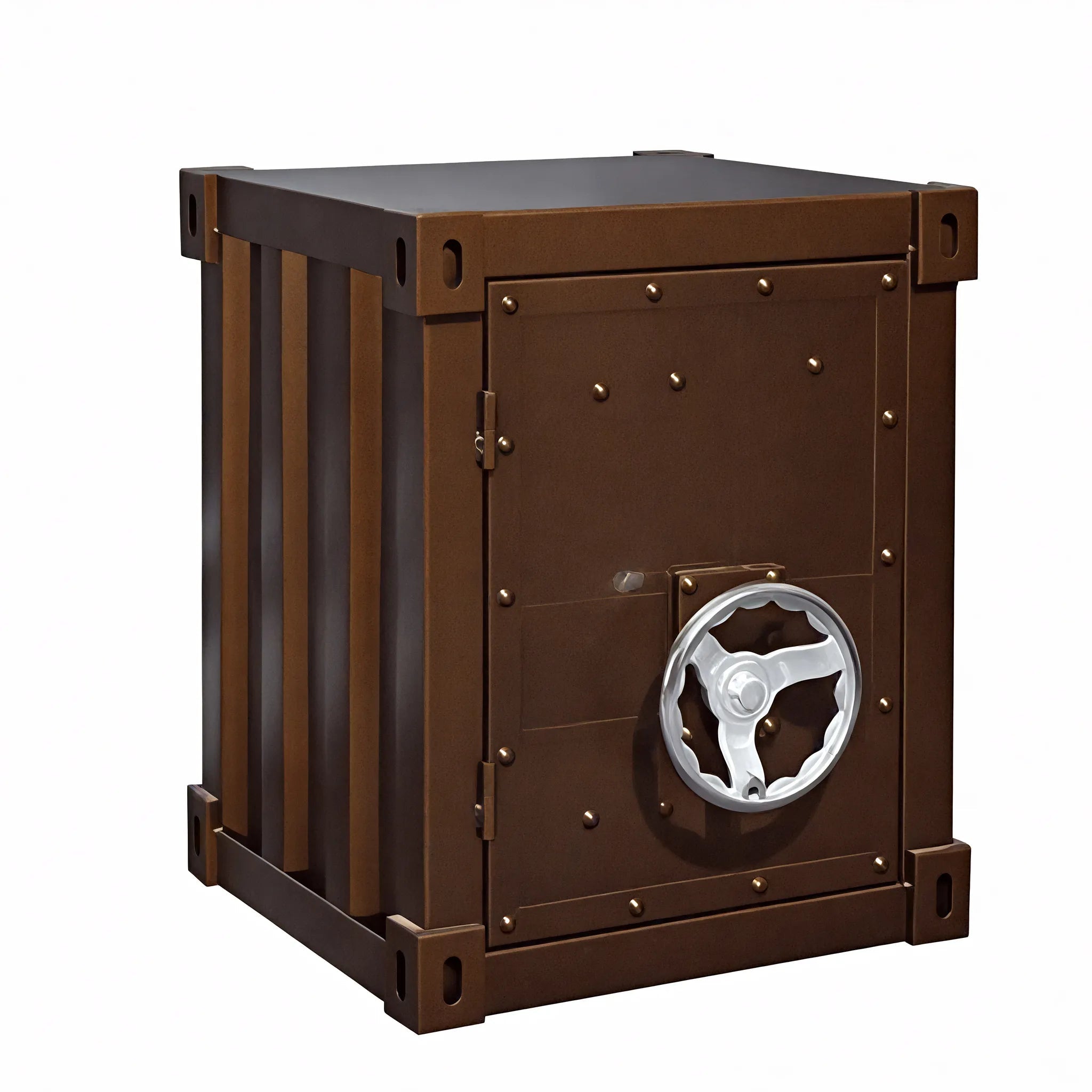 Vault-Inspired Metal Storage Cabinet  Aescraft Brown