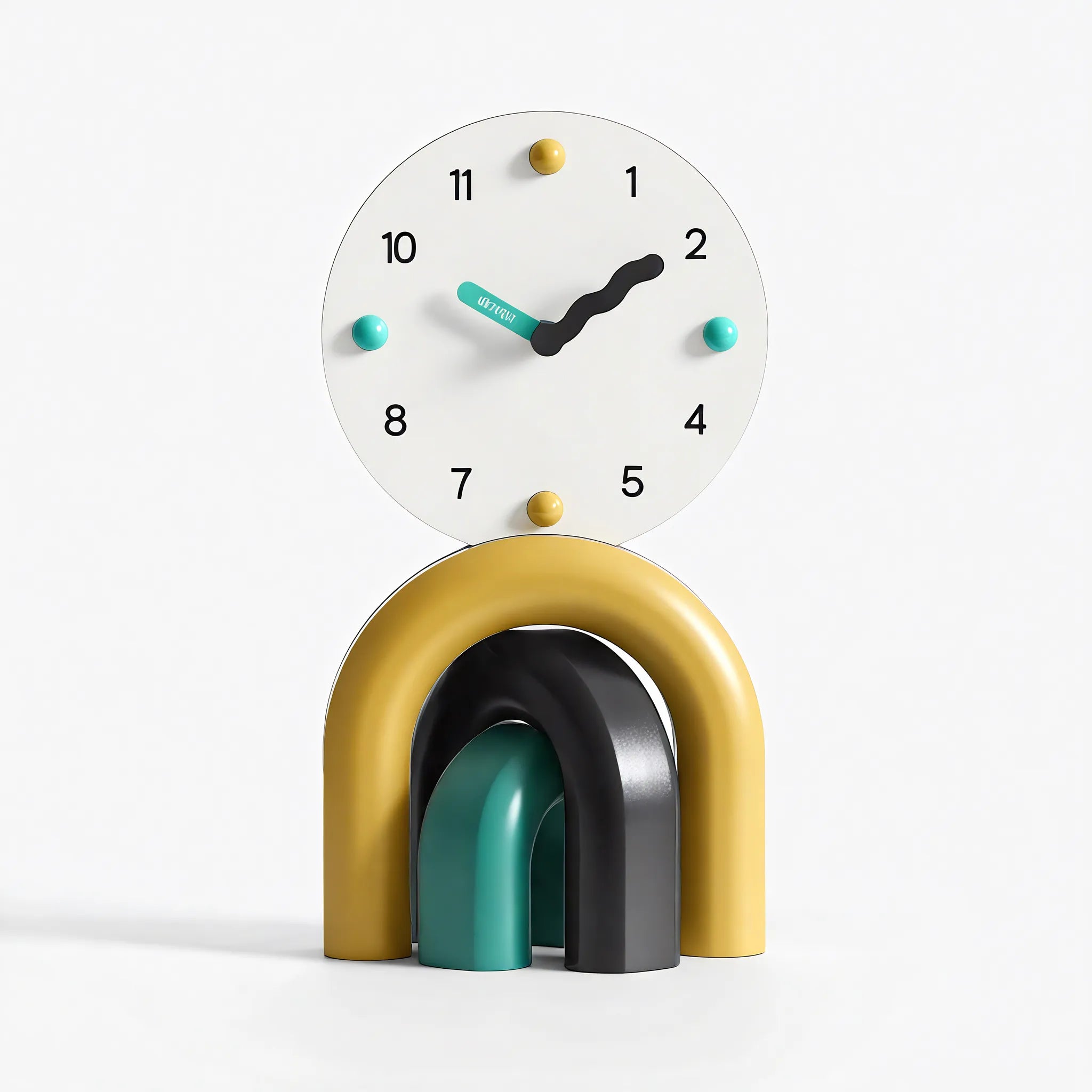 Vibrant Arch Desktop Clock  Aescraft Vibrant Yellow