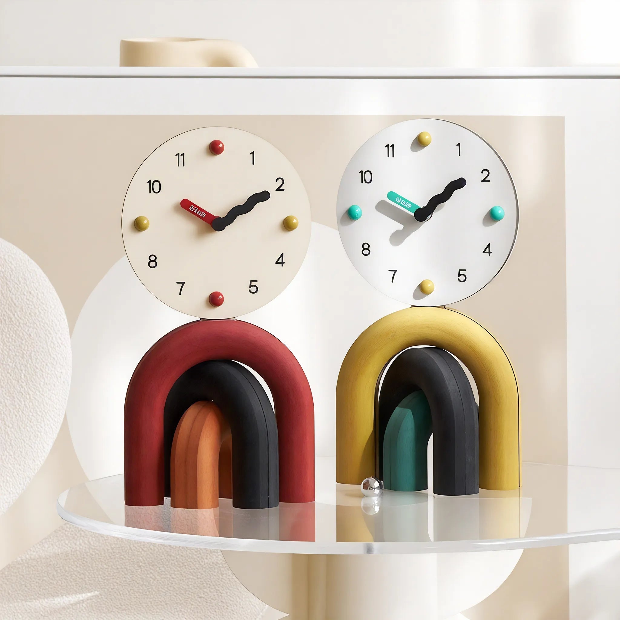 Vibrant Arch Desktop Clock  Aescraft