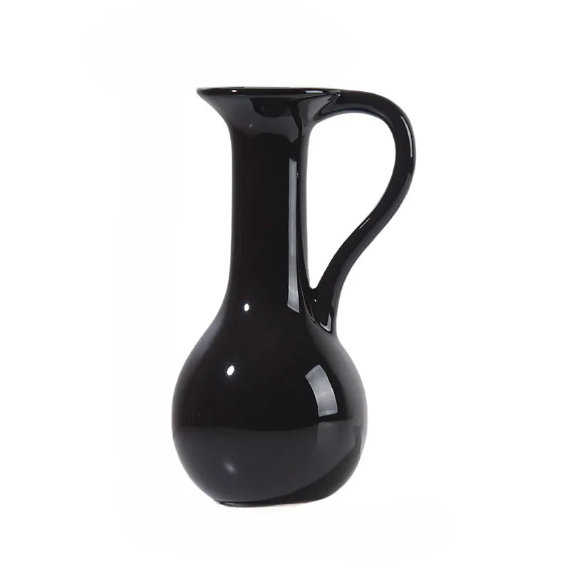 Vintage Charm Jug – Ceramic Pitcher Vase  Aescraft Black