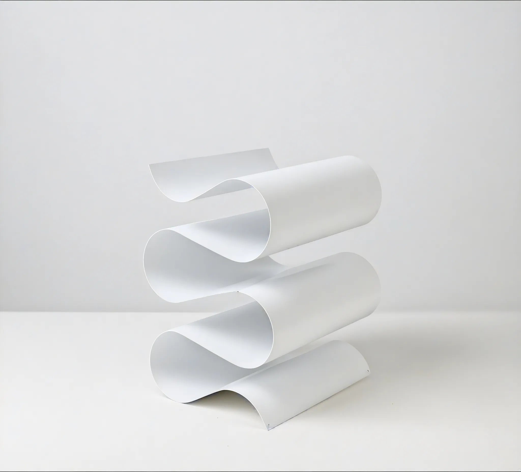 Wave Design Metal Wine Rack  Aescraft White