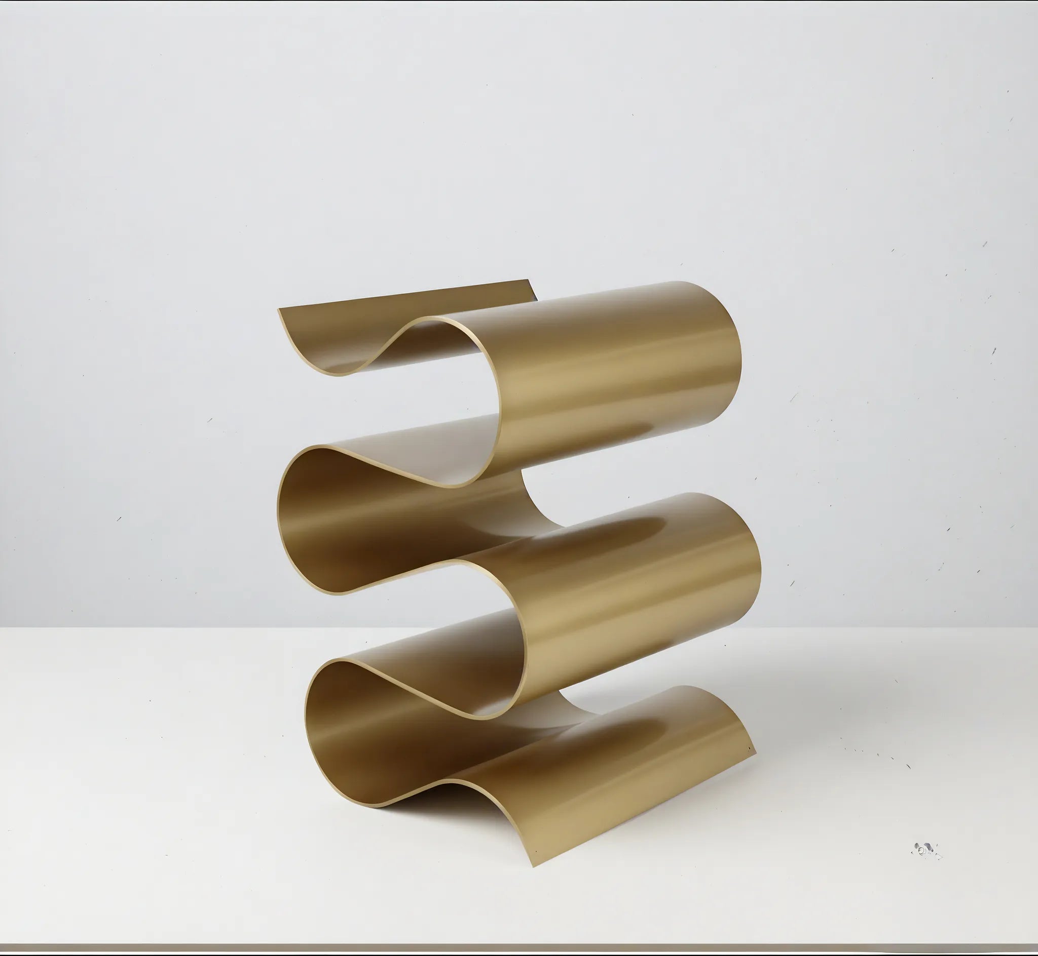 Wave Design Metal Wine Rack  Aescraft Gold