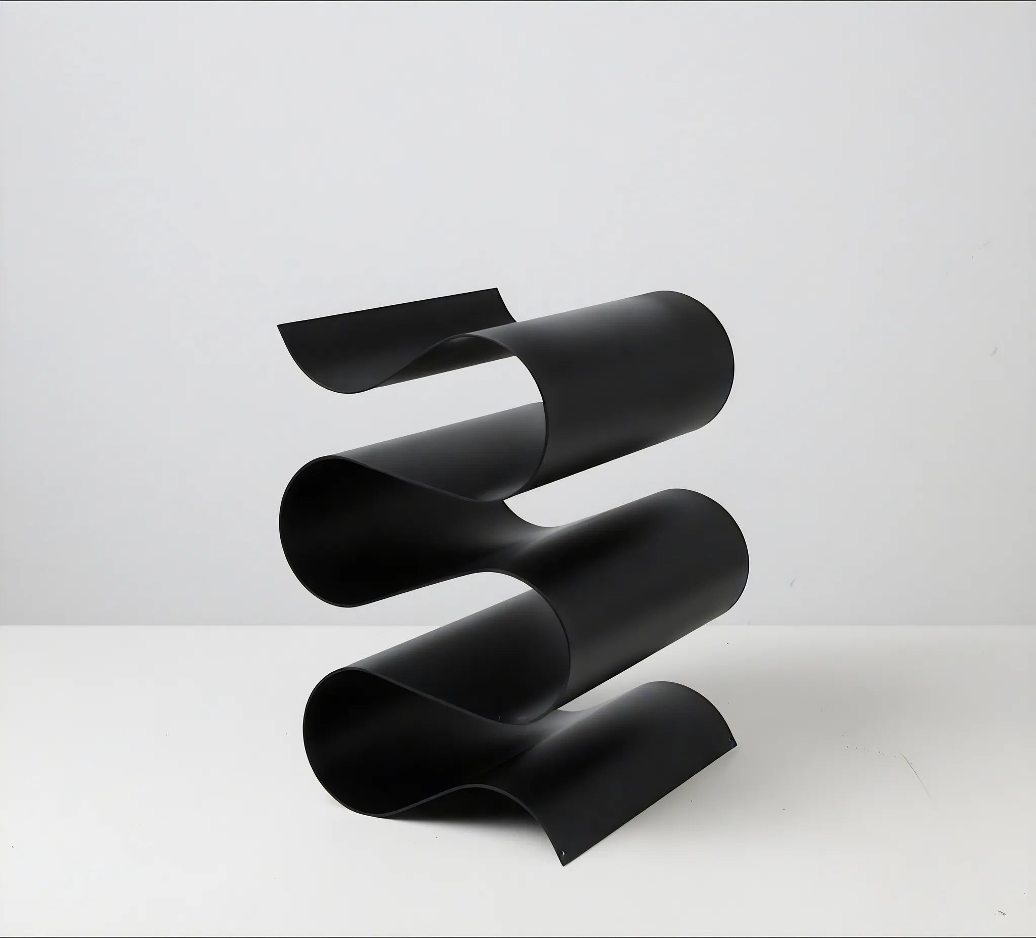 Wave Design Metal Wine Rack  Aescraft Black