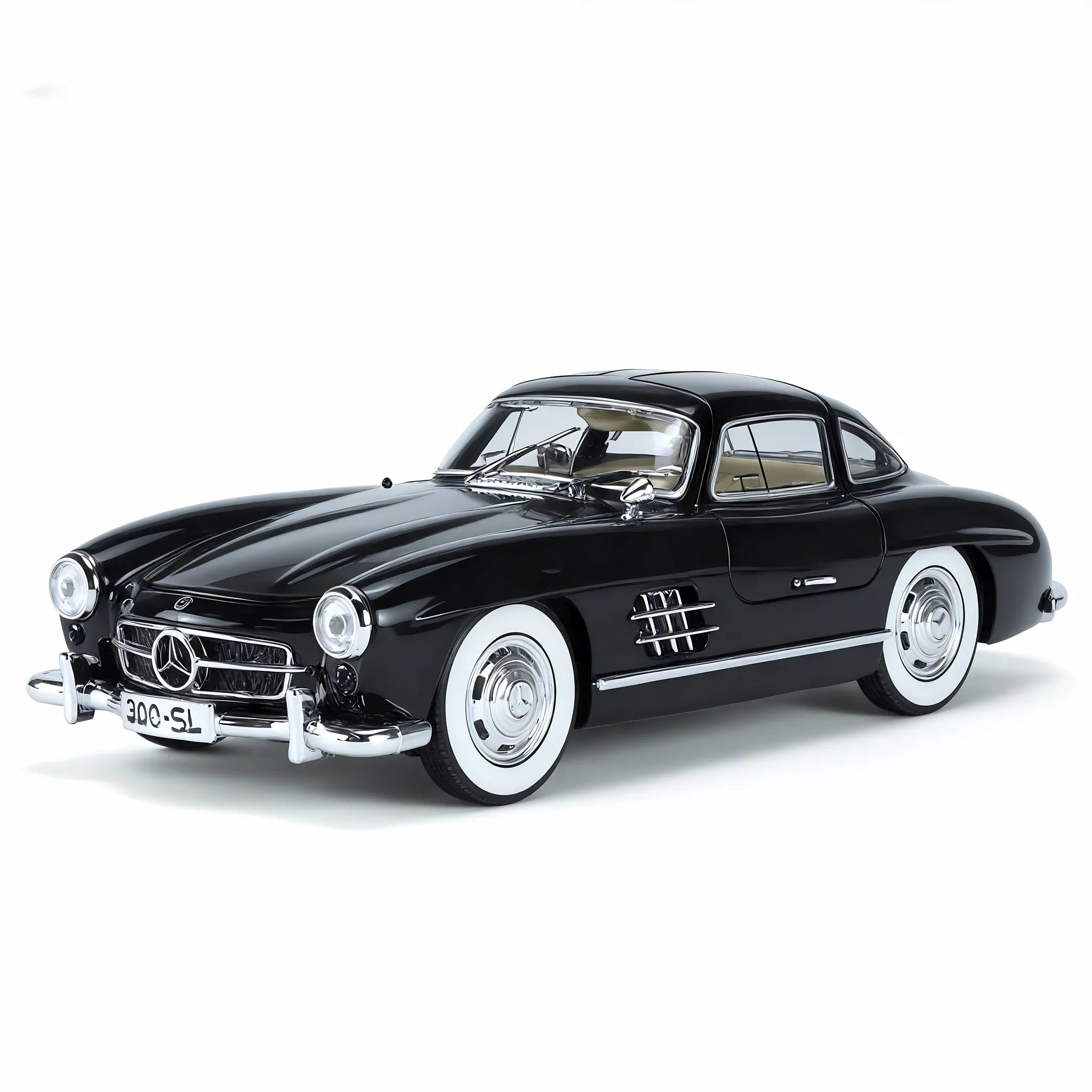Wings of Timeless Elegance – 1:24 Mercedes-Benz 300SL Model Aescraft Black