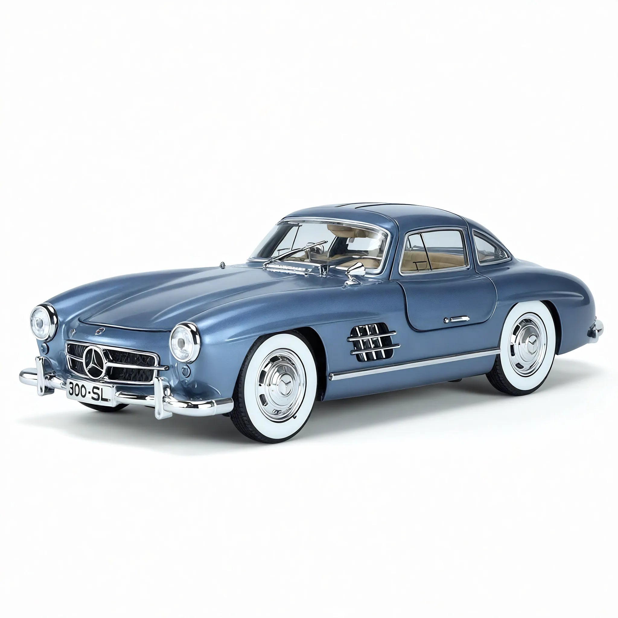 Wings of Timeless Elegance – 1:24 Mercedes-Benz 300SL Model Aescraft Blue