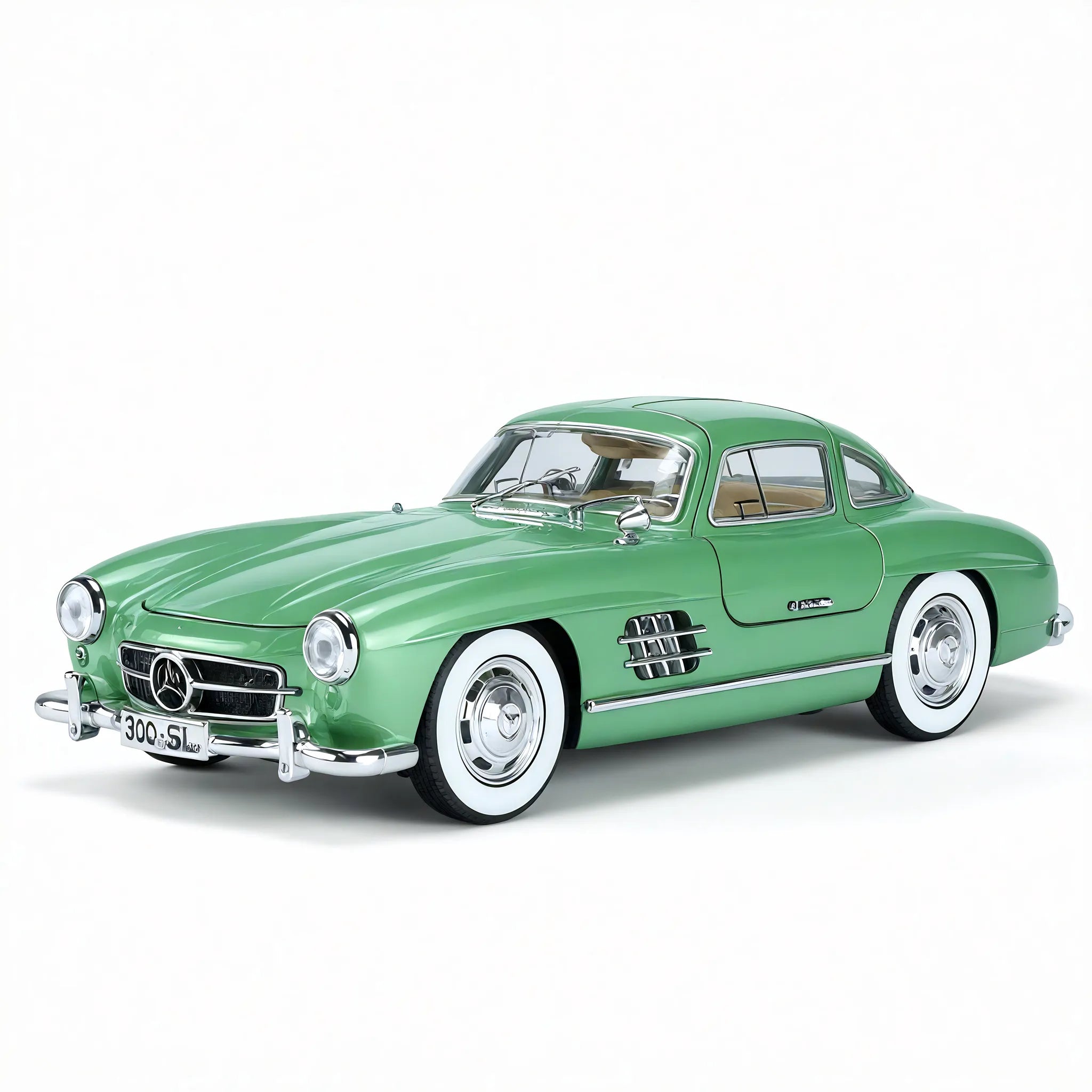 Wings of Timeless Elegance – 1:24 Mercedes-Benz 300SL Model Aescraft Green