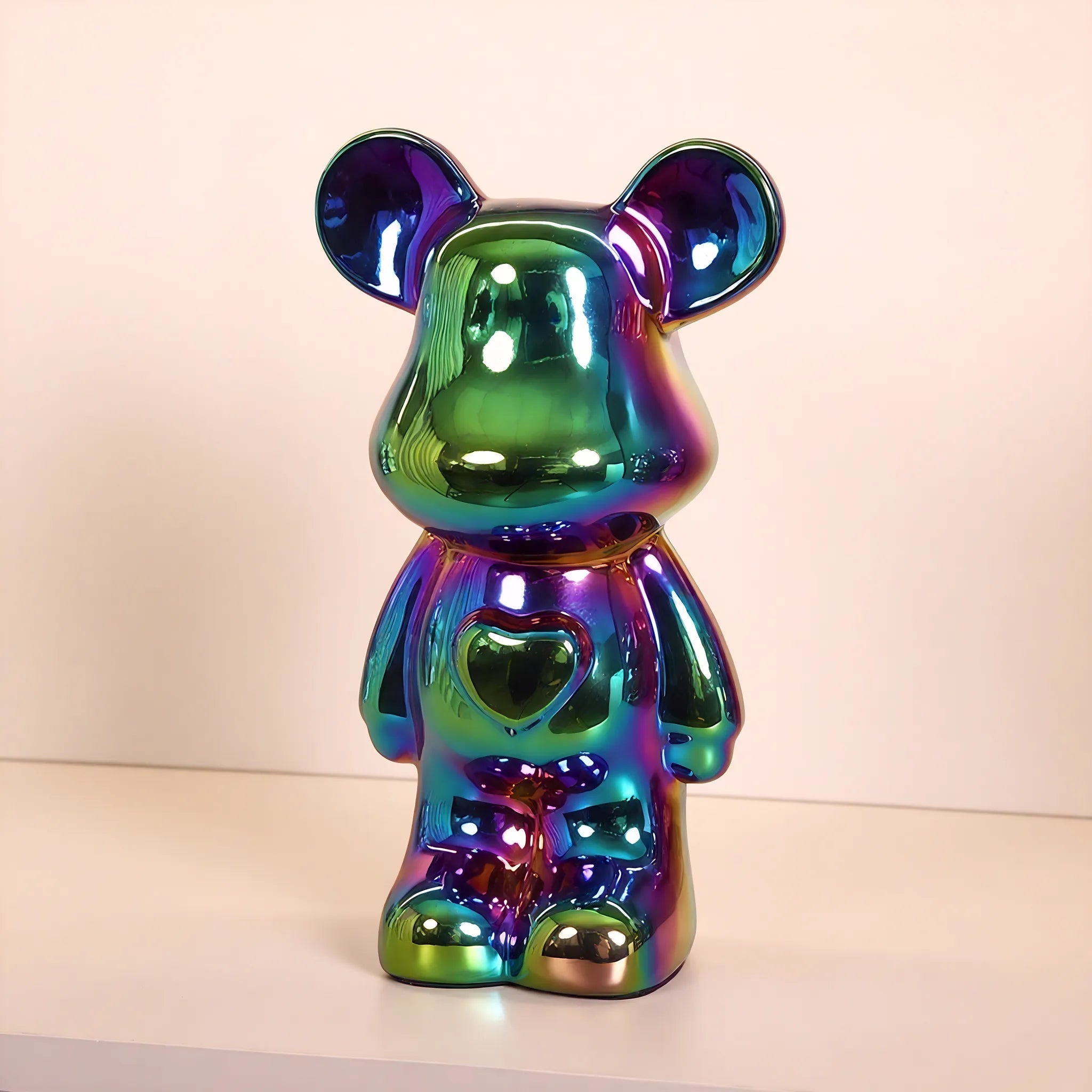 Ceramic Heart BearBrick Aescraft Colorful