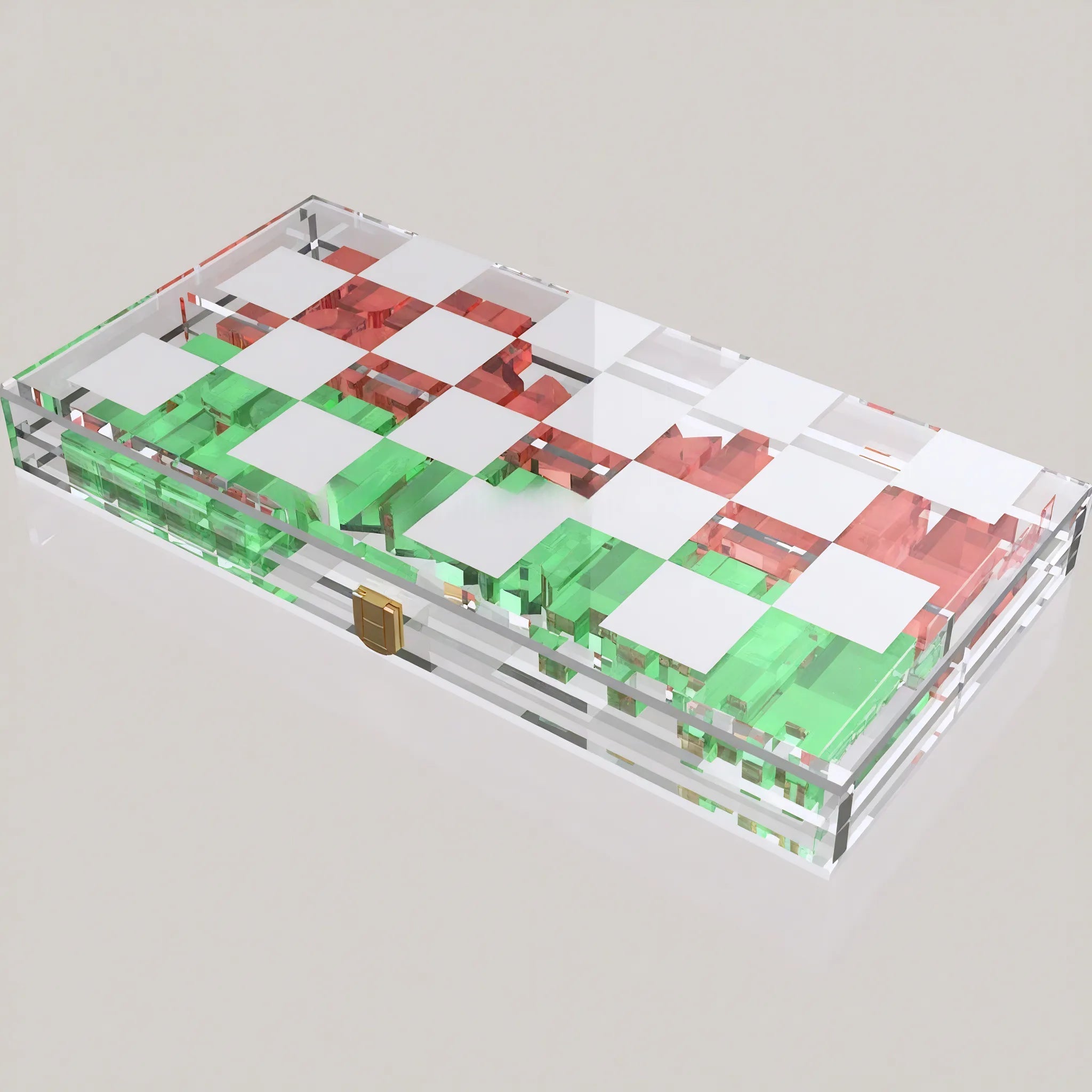 Clear Acrylic Chess Set customized Aescraft