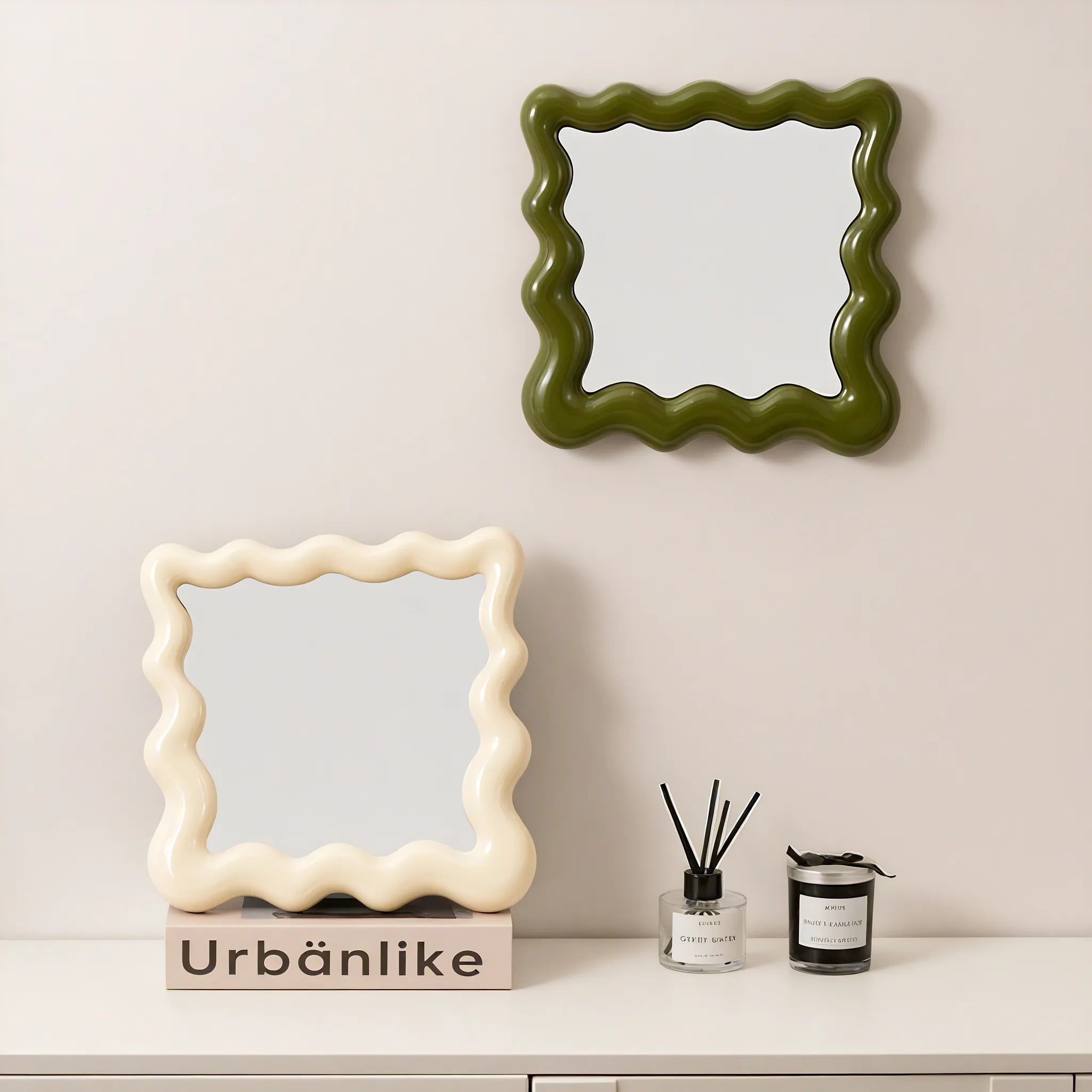 Glimmer & Gather – INS-Inspired Mirror Tray Organizer Aescraft