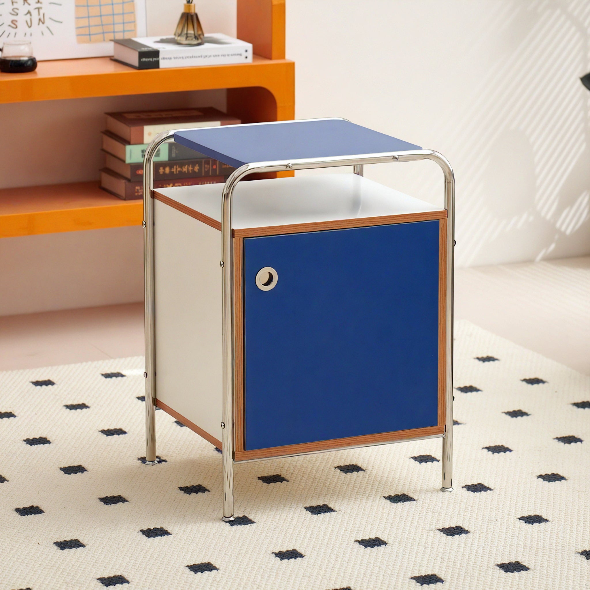 Nordic Storage Cube: A Colorful Accent Cabinet Aescraft Blue