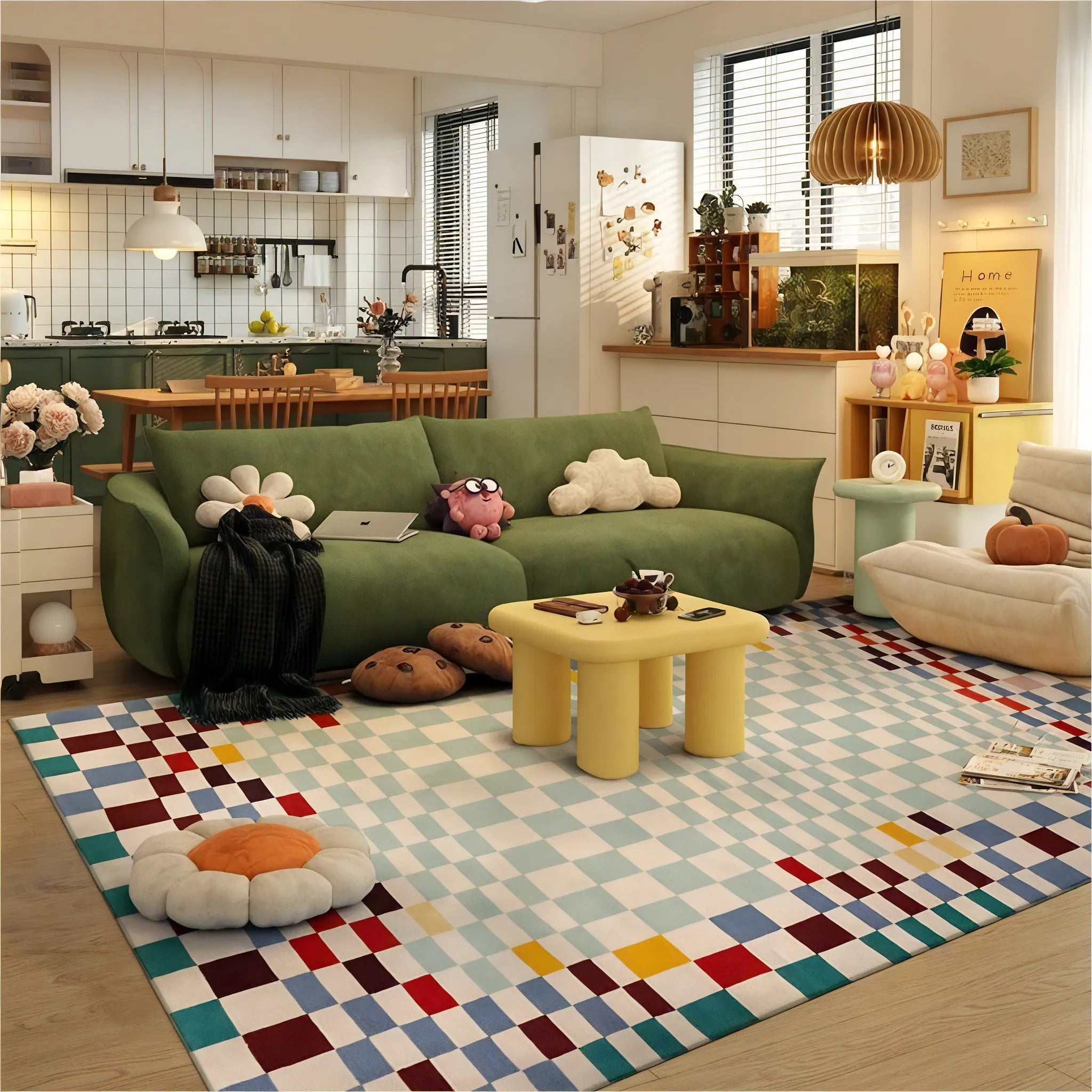 Pixel Harmony Wool Rug Aescraft