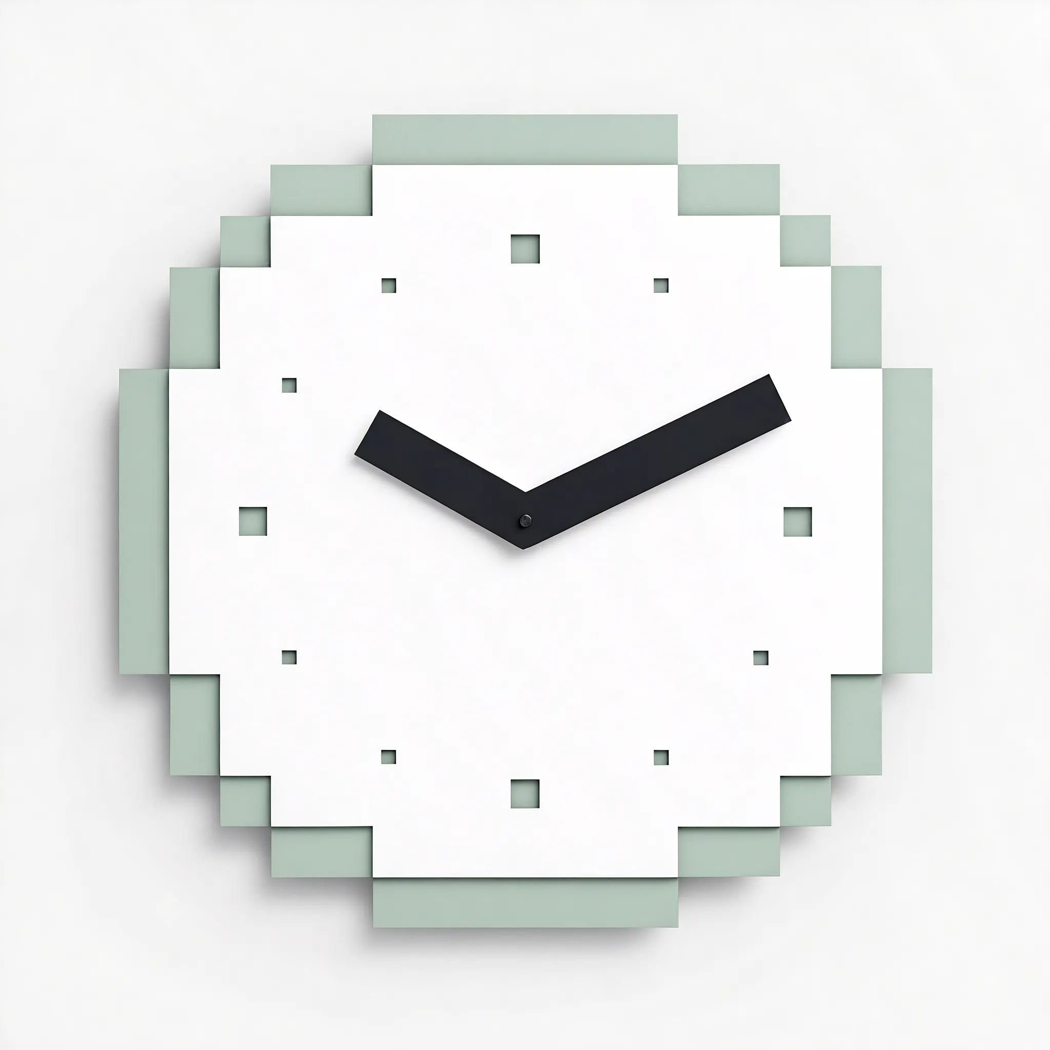 Pixel Wall Clock Aescraft Sage Large(40cm)